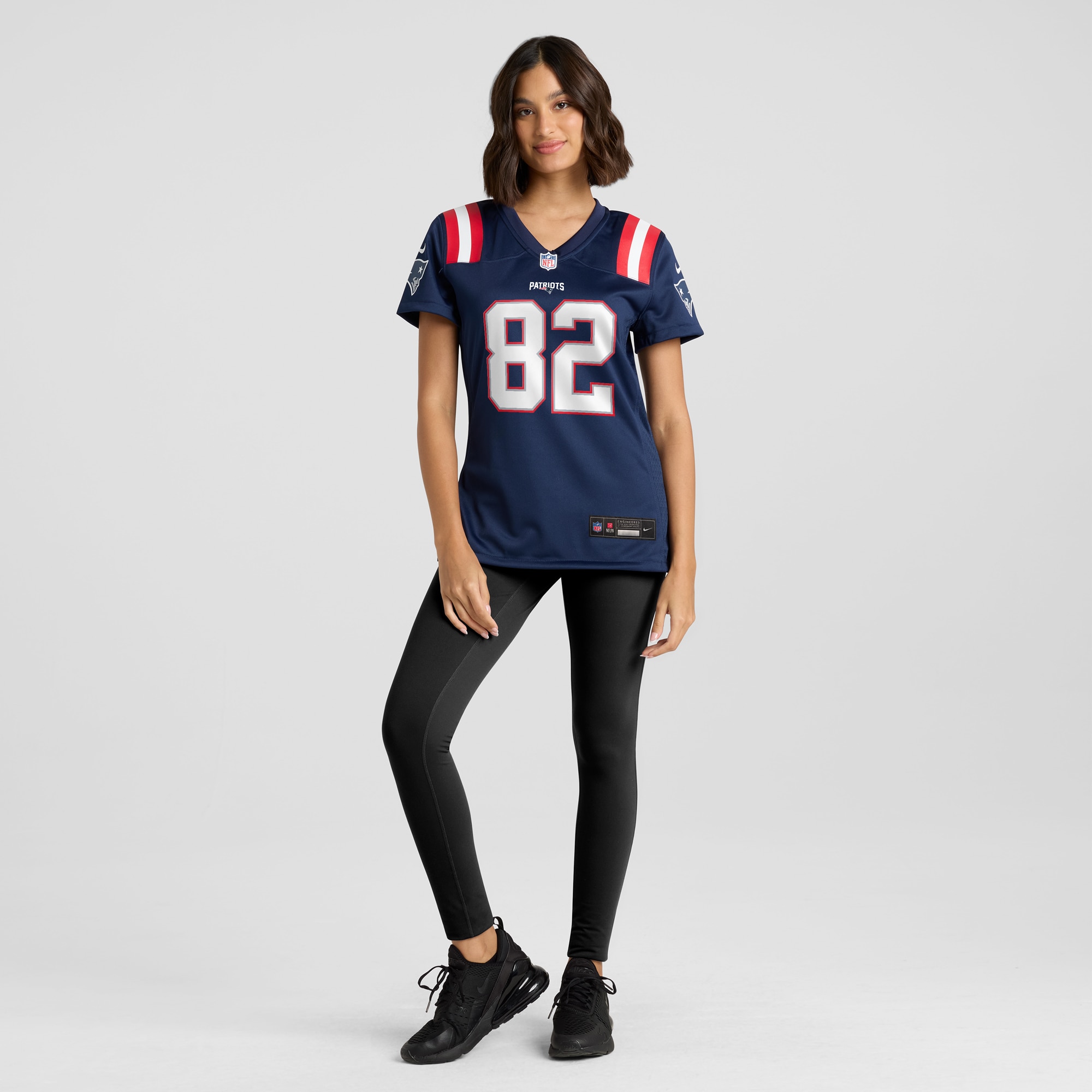 New England Patriots T.J. Luther Navy Team Game NFL Jersey Women's