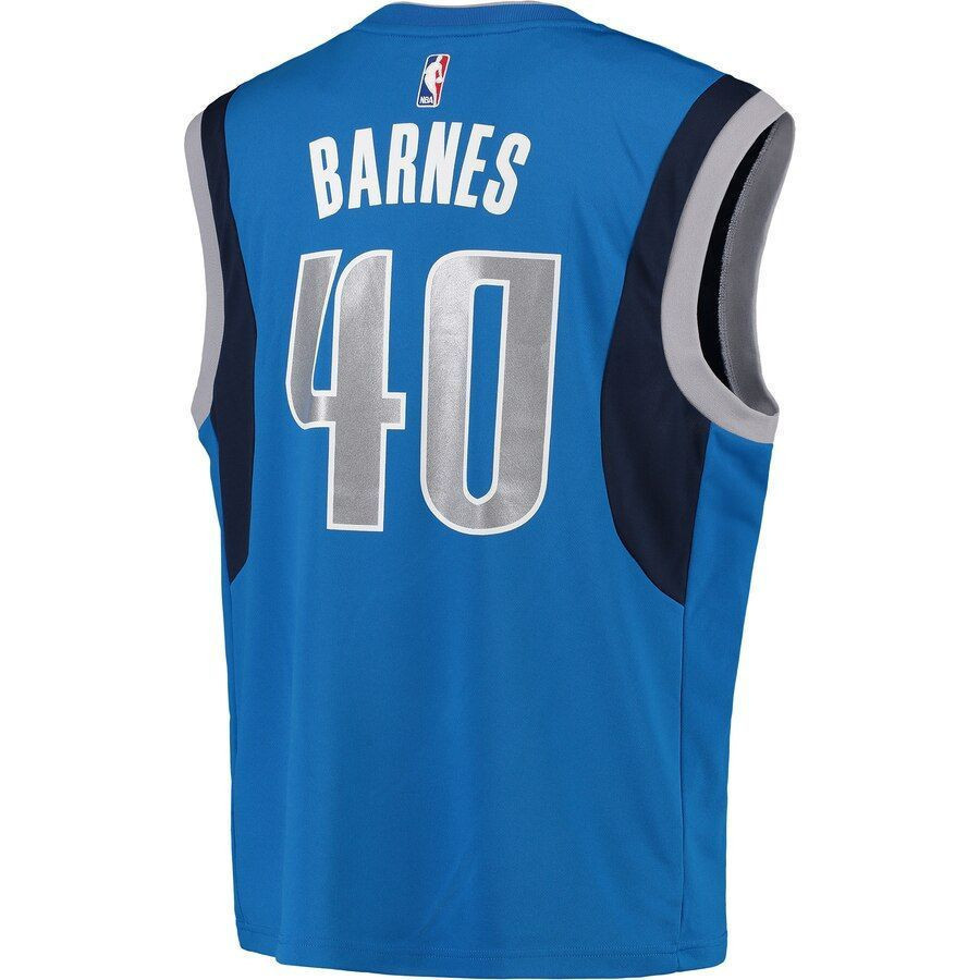Harrison Barnes Dallas Mavericks Blue NBA Jersey Men's