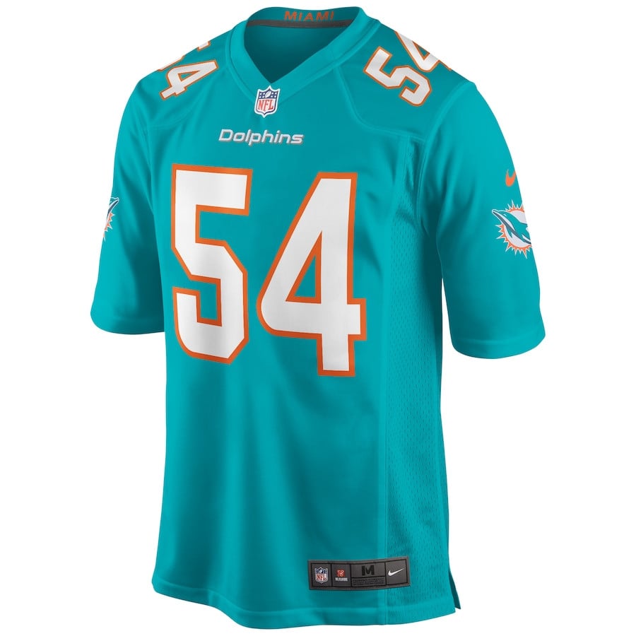 Zach Thomas 54 Miami Dolphins Game Retired Aqua NFL Jersey Men's