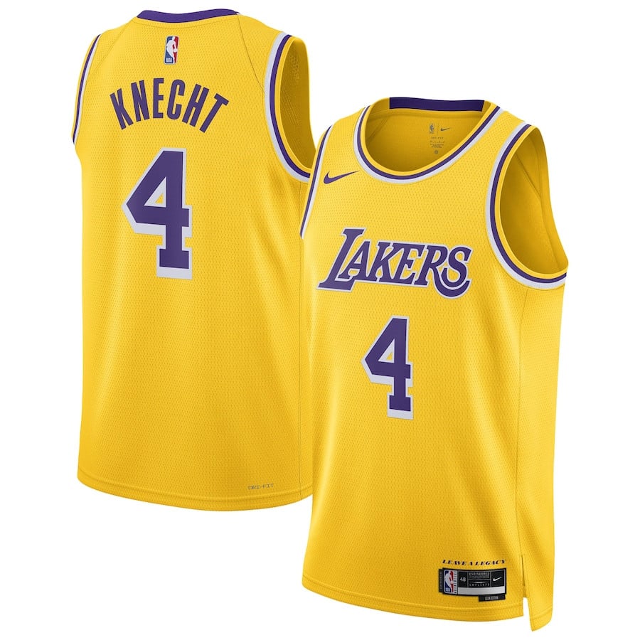 Dalton Knecht 4 Los Angeles Lakers Unisex Swingman Gold NBA Jersey Unisex