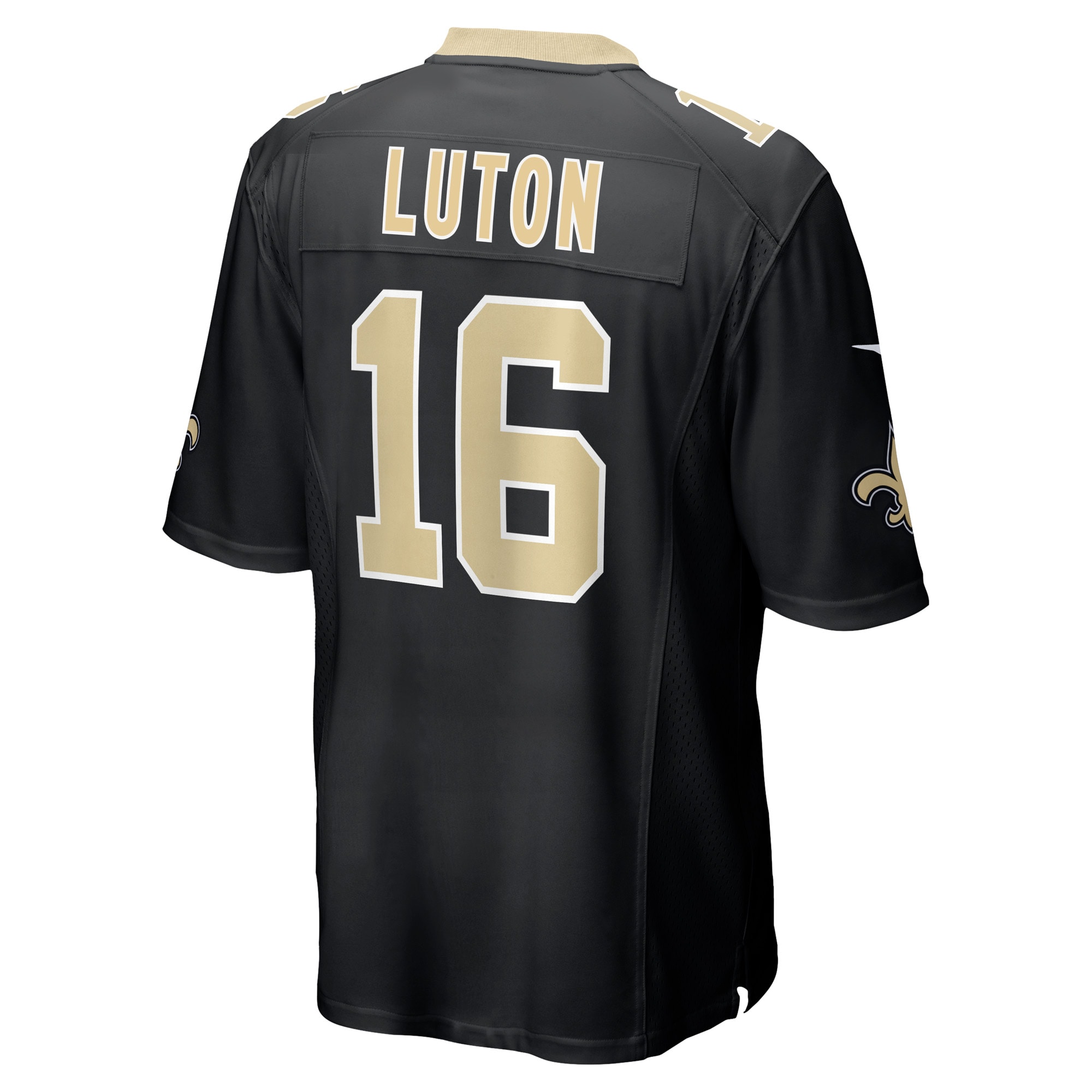 New Orleans Saints Jake Luton Black Game Player NFL Jersey Men's