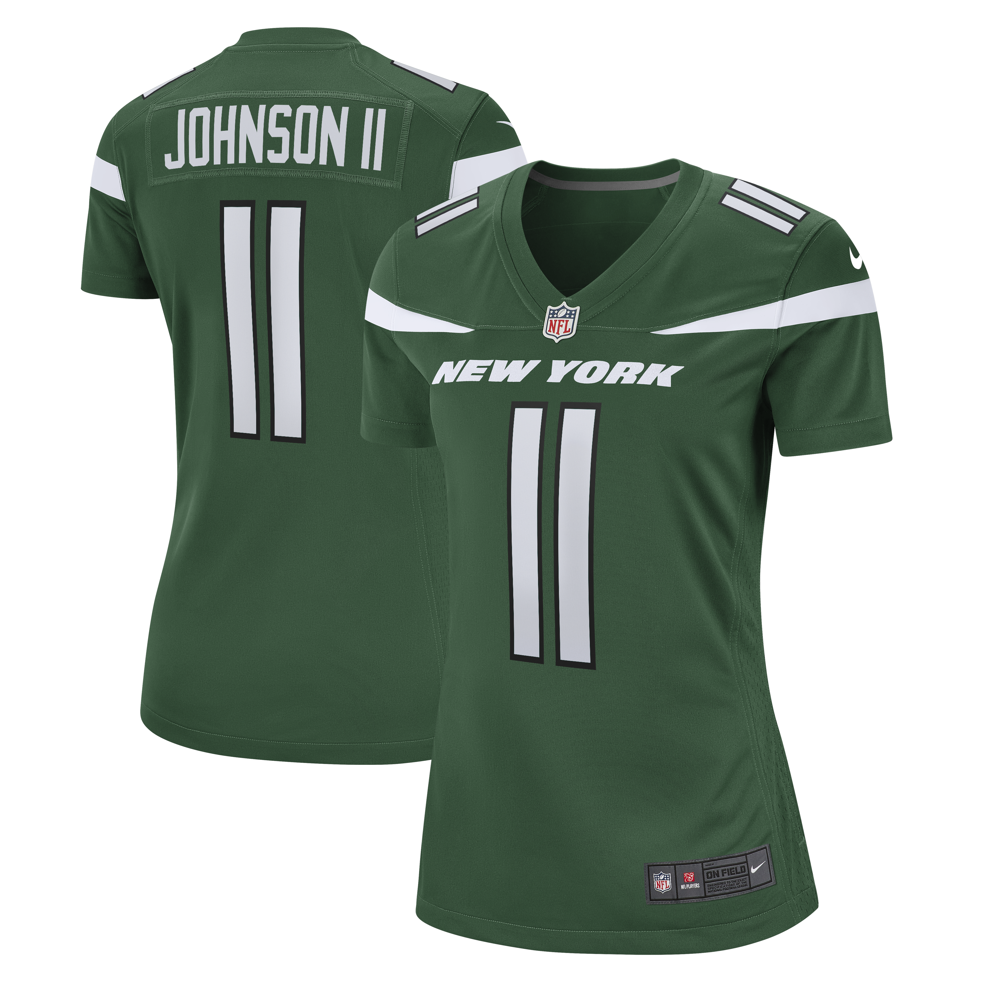 New York Jets Jermaine Johnson II Gotham Green Game NFL Jersey Women's