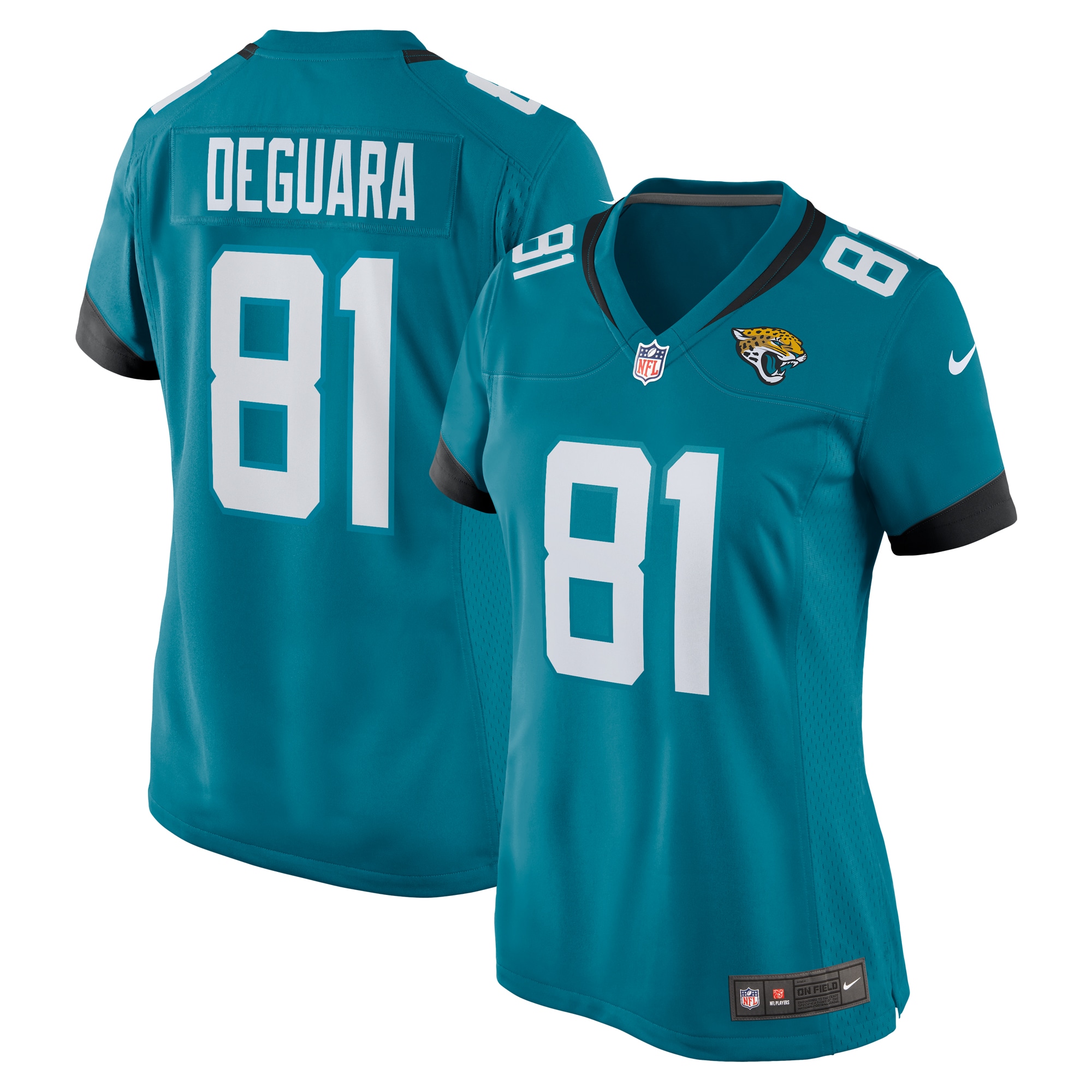 Jacksonville Jaguars Josiah Deguara Teal Team Game NFL Jersey Women's