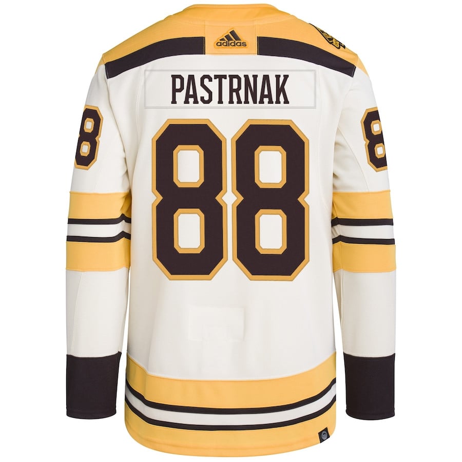 David Pastrnak 88 Boston Bruins Primegreen Cream NHL Jersey Men's