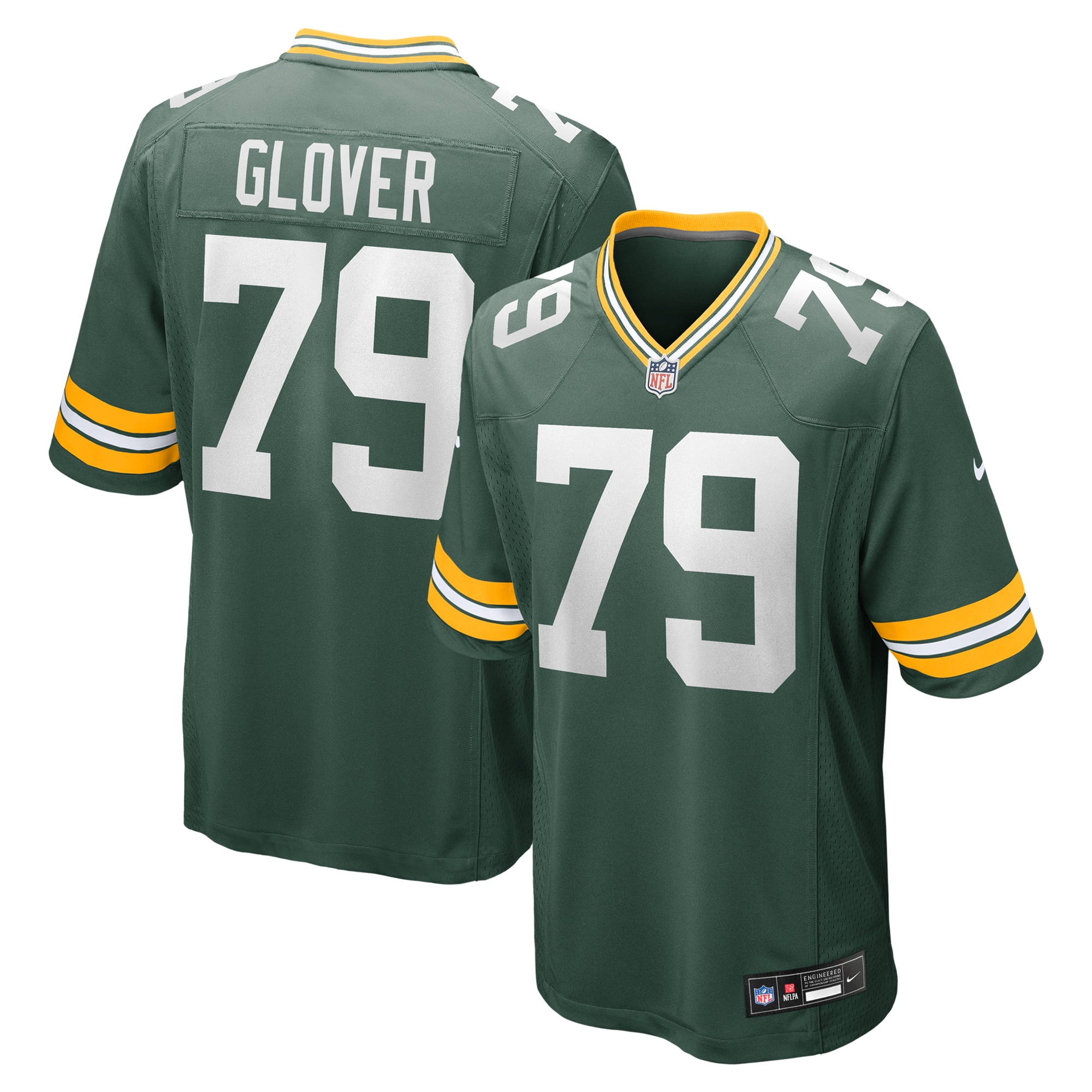 Green Bay Packers Travis Glover Green Game NFL Jersey Men's