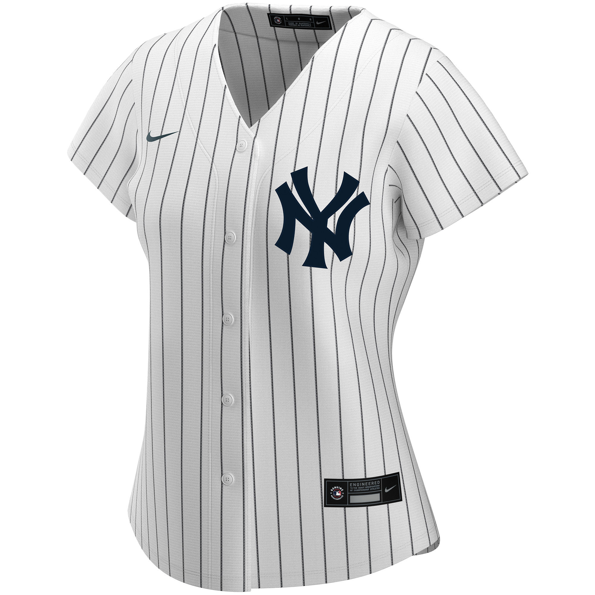 New York Yankees White Home Custom MLB Jersey Women's
