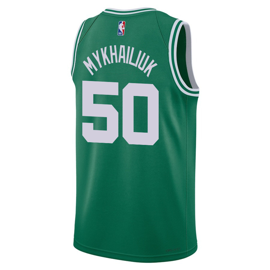 Svi Mykhailiuk 50 Boston Celtics 2024 FINALS CHAMPIONS Icon Edition Kelly Green NBA Jersey Men's