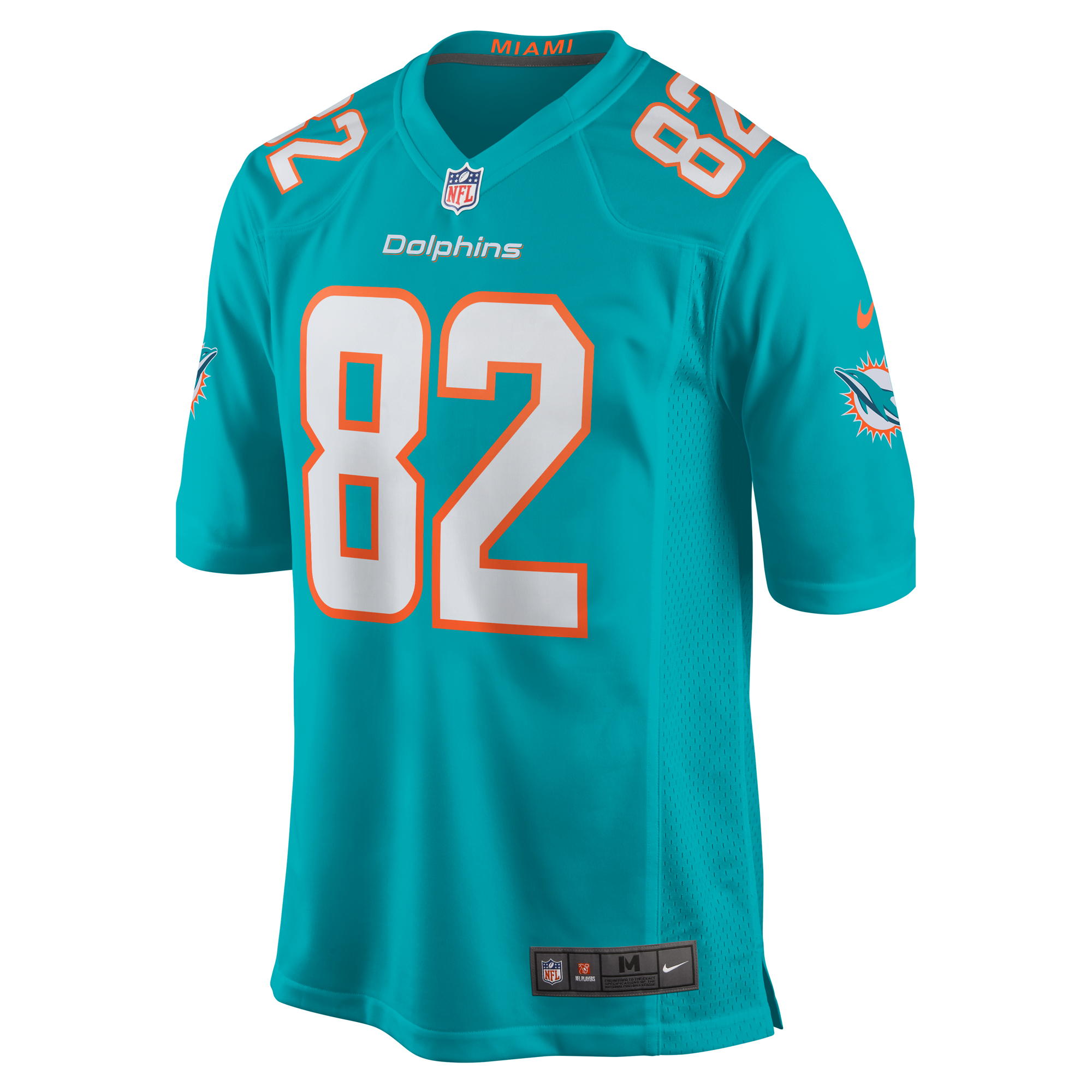 Miami Dolphins Tahj Washington Aqua Game NFL Jersey Men's