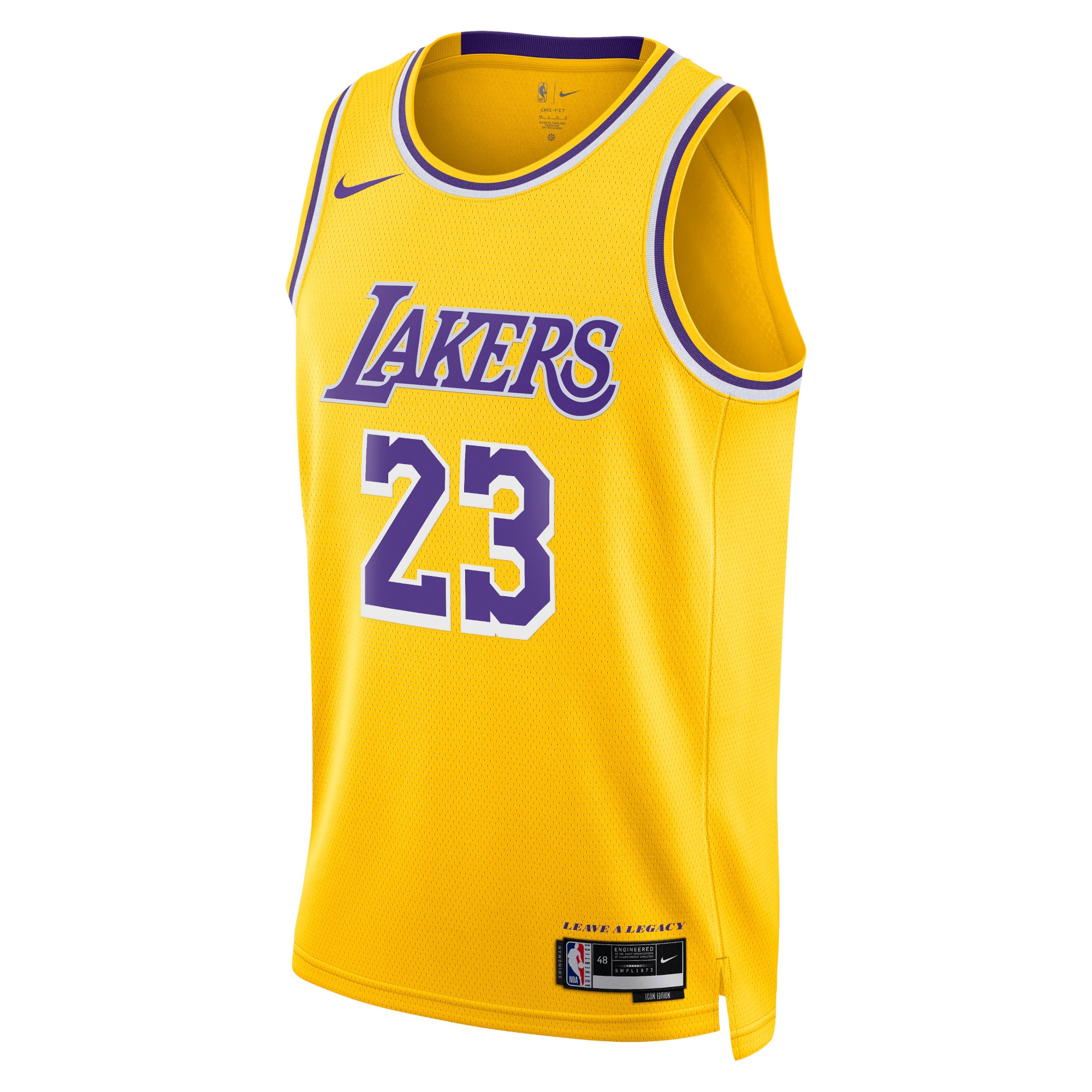 Los Angeles Lakers Icon Edition Swingman Gold Lebron Jame Unisex NBA Jersey Unisex