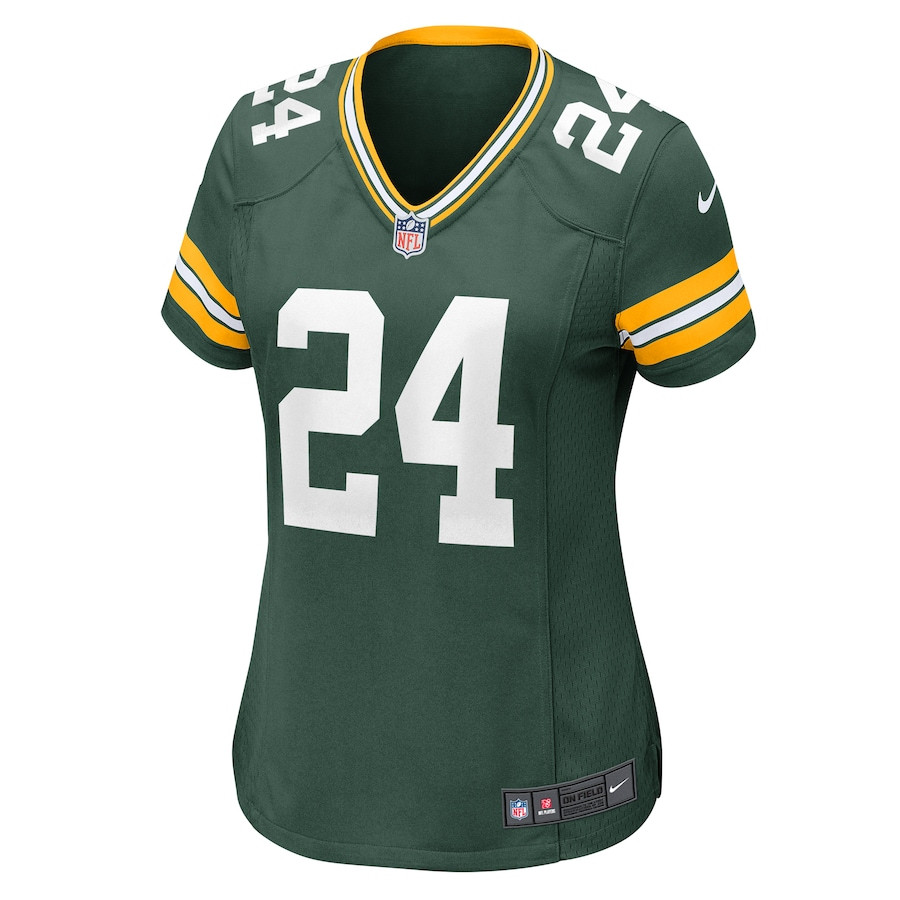 Carrington Valentine 24 Green Bay Packers Game Green NFL Jersey Women's