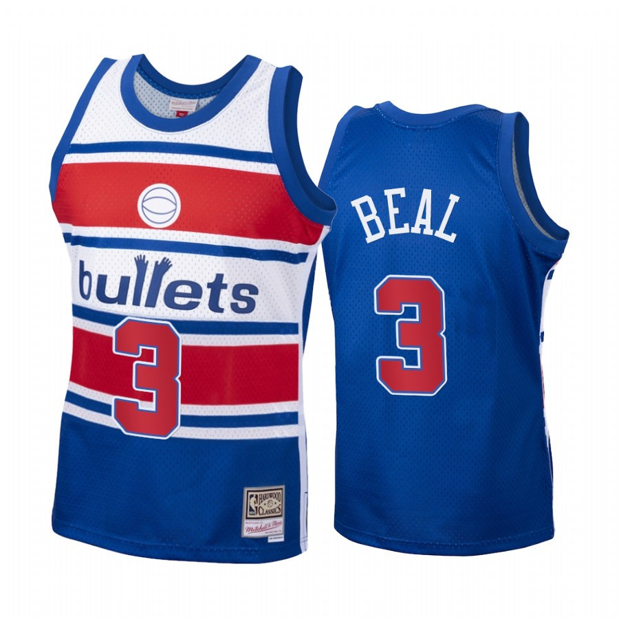 Bradley Beal 3 Washington Wizards Blue Hardwood Classics NBA Jersey Men's