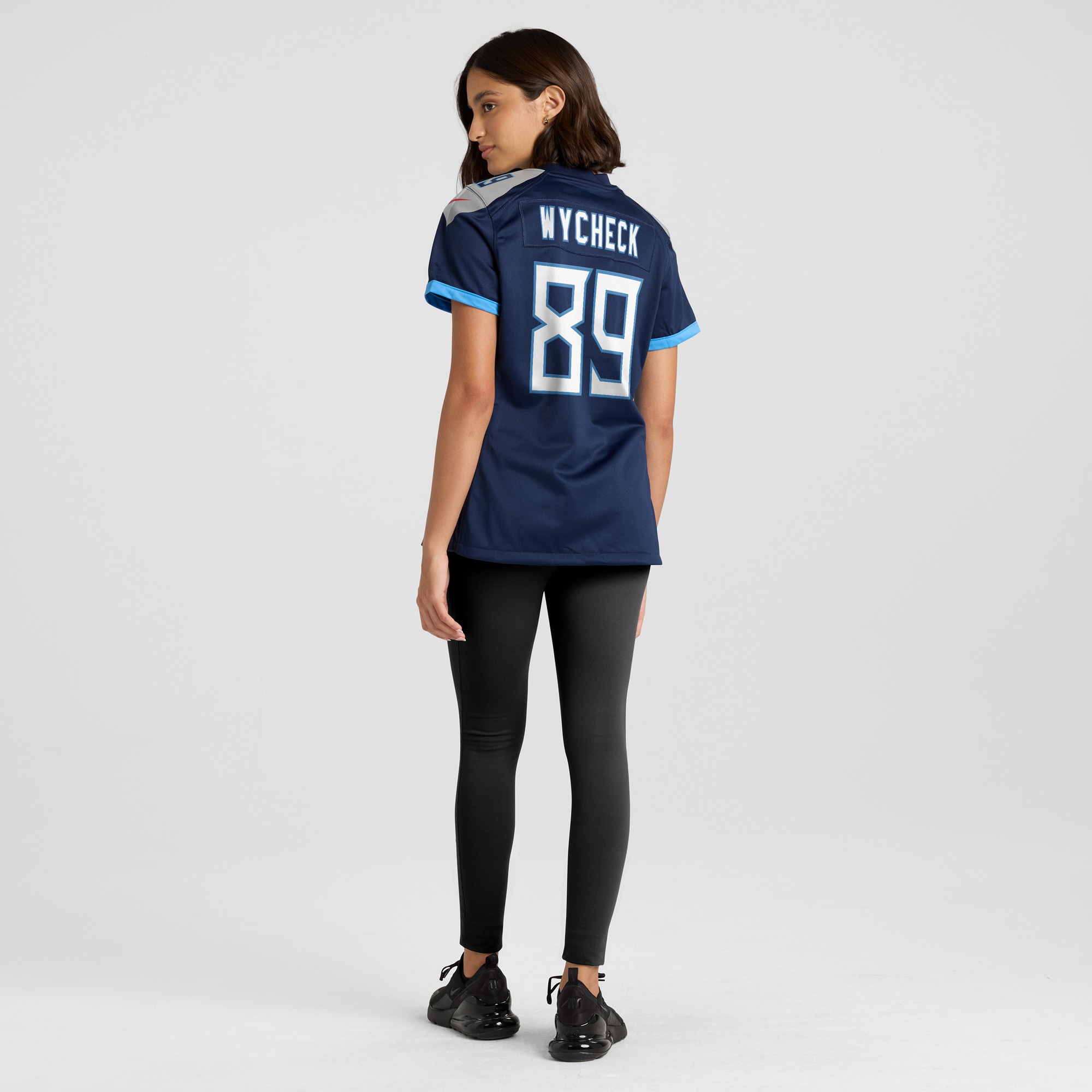 Tennessee Titans Frank Wycheck Navy Game Retired Player NFL Jersey Women's