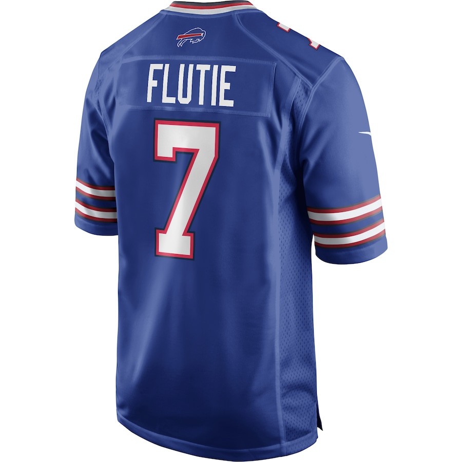 Doug Flutie 7 Buffalo Bills Game Retired Royal NFL Jersey Men's