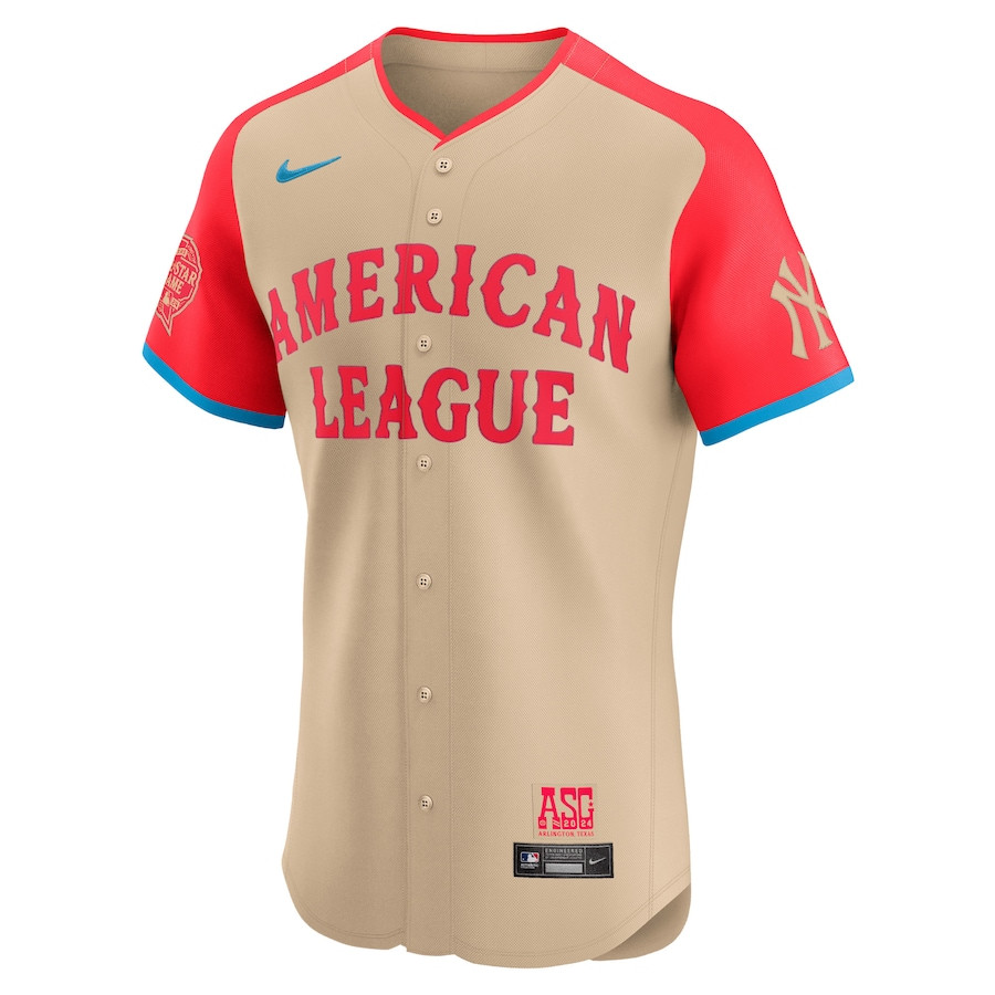 Juan Soto 2 American League 2024 All Star Game Elite Player Cream MLB Jersey Men's