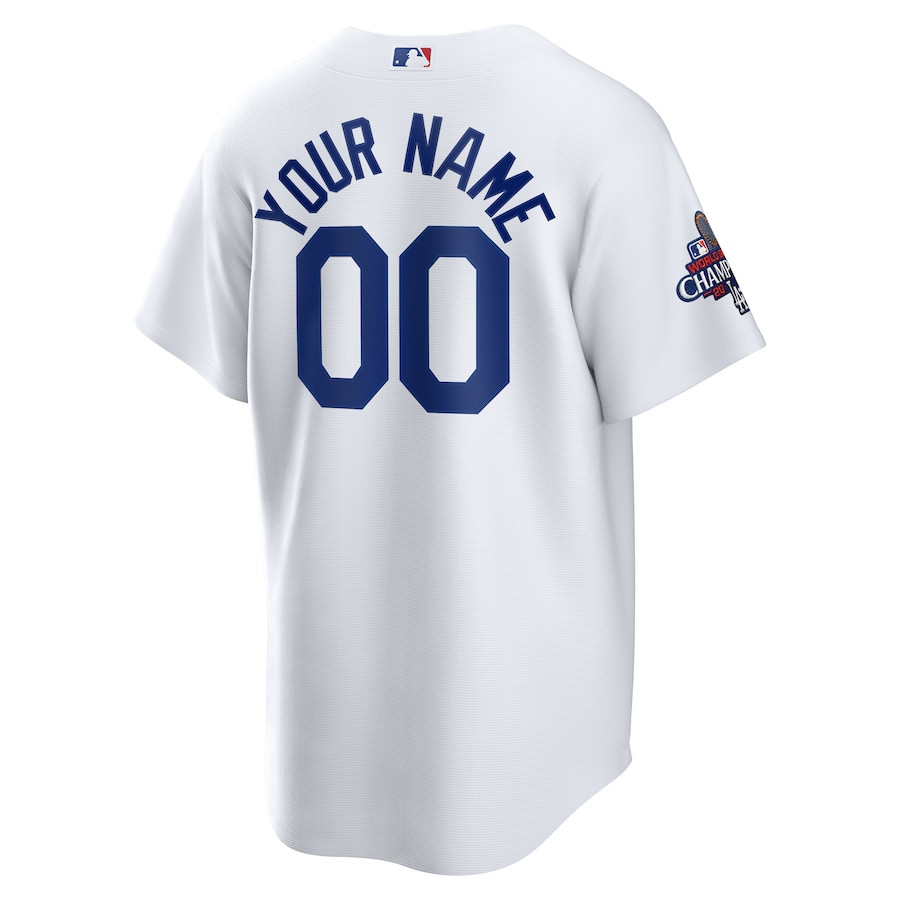 Los Angeles Dodgers 2024 World Series Champions Home Custom White MLB Jersey Men's