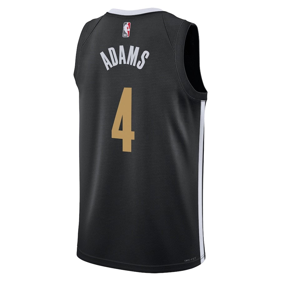 Steven Adams 4 Memphis Grizzlies 2023/24 City Edition Swingman Black NBA Jersey Men's