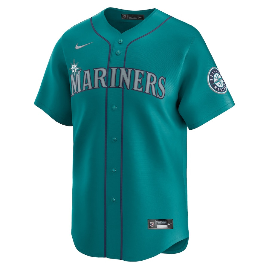 Seattle Mariners Alternate Limited Custom Aqua MLB Jersey Men's