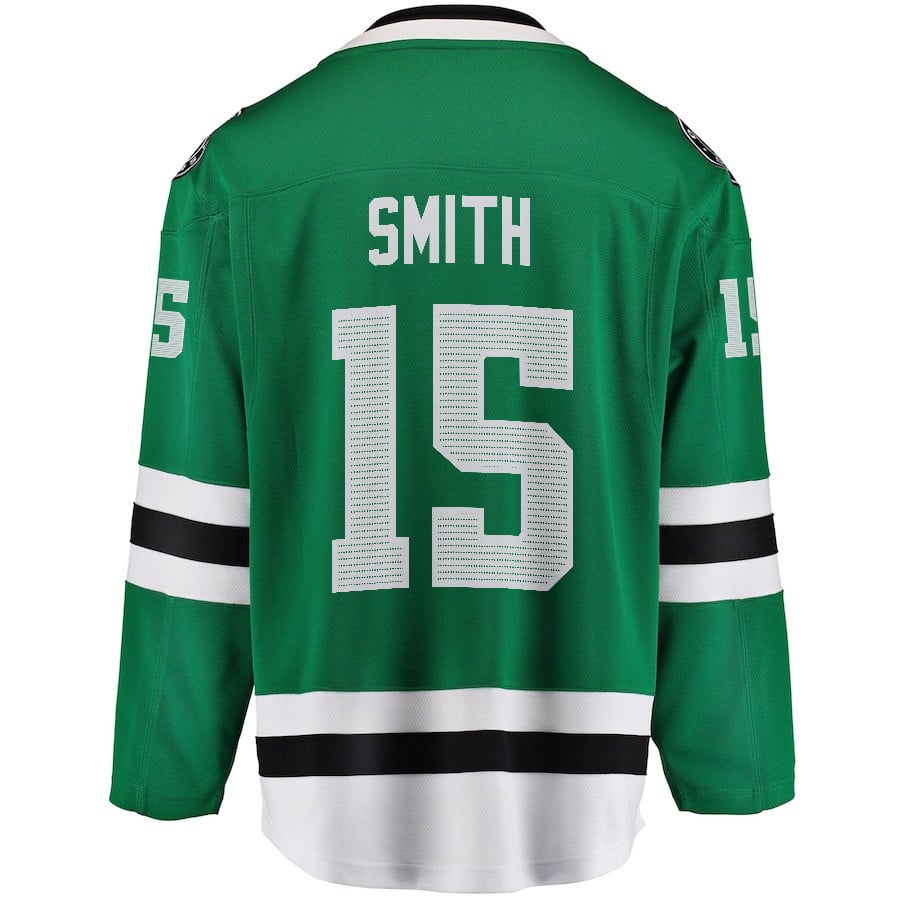 Craig Smith 15 Dallas Stars 2024 Playoffs Patch Home Green NHL Jersey Men's