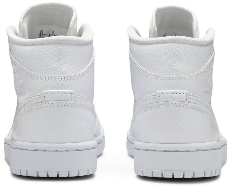 Air Jordan 1 Mid White Snakeskin BQ6472-110