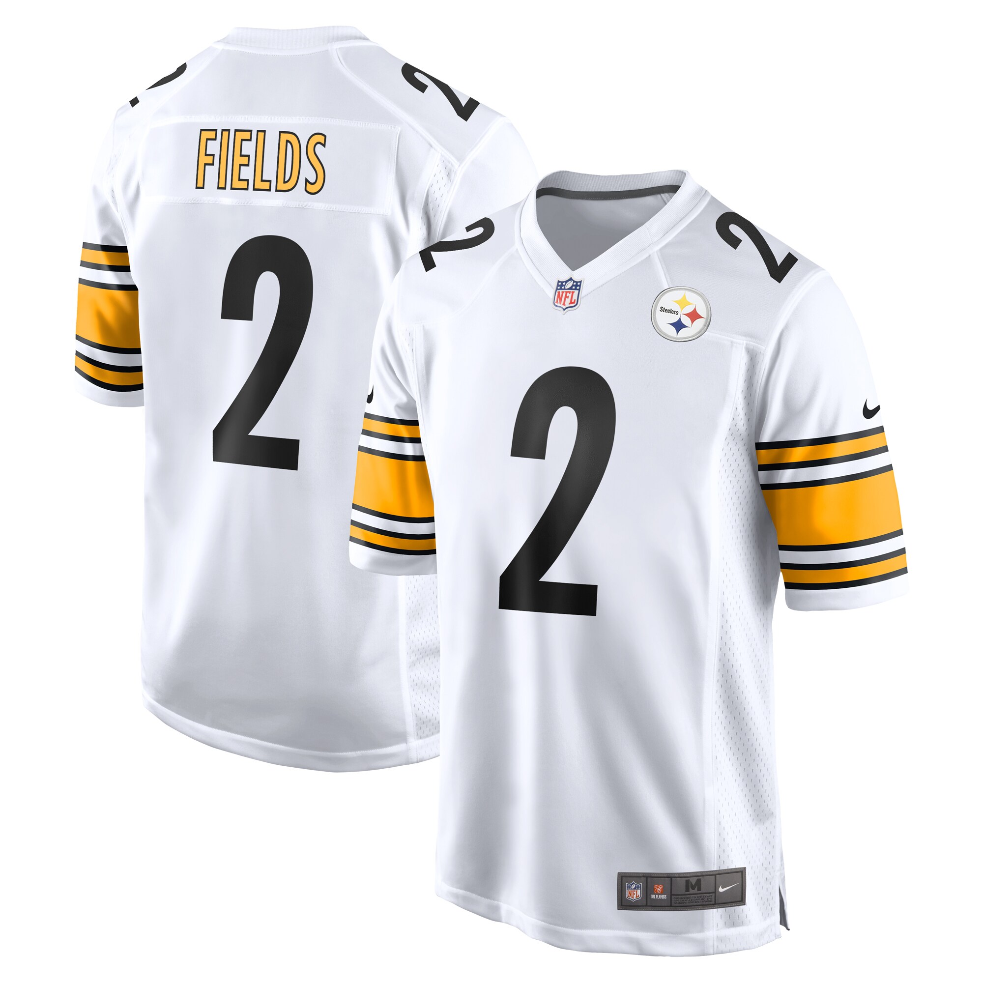 Pittsburgh Steelers Justin Fields White Game NFL Jersey Men's
