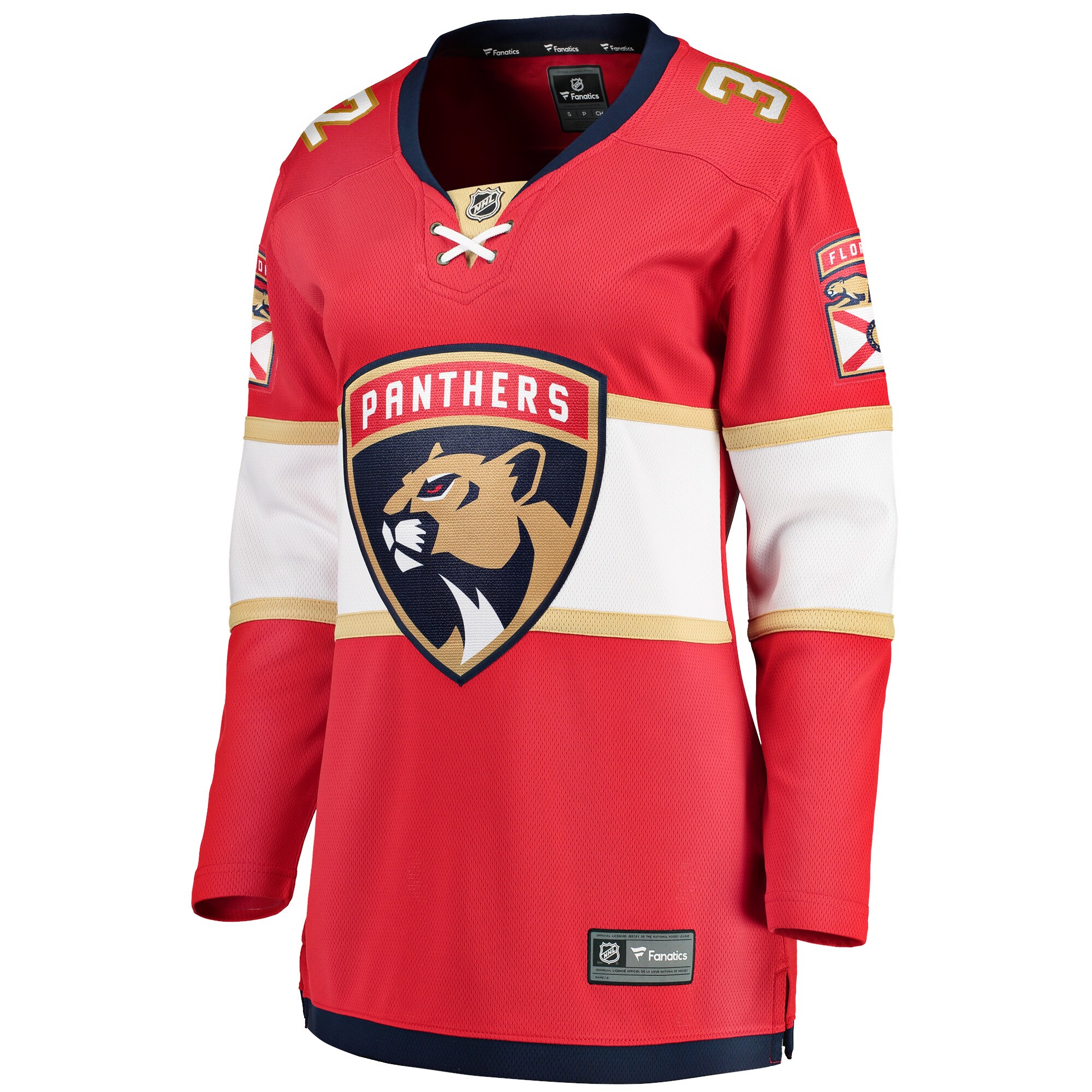 Florida Panthers Lucas Carlsson Red Home Breakaway Player NHL Jersey Women's