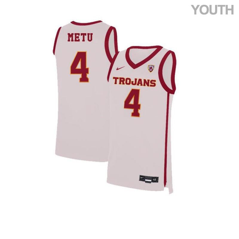 4 Chimezie Met White Elite USC Trojans NCAA Jersey Youth
