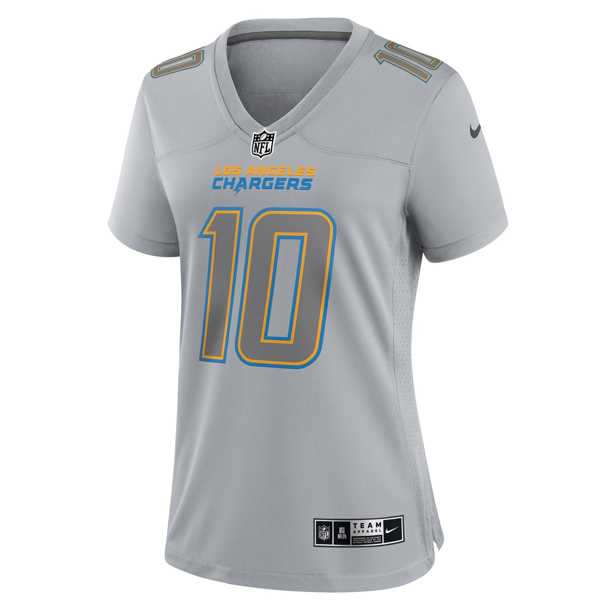 Los Angeles Chargers Justin Herbert Gray Atmosphere Fashion Game NFL Jersey Women's