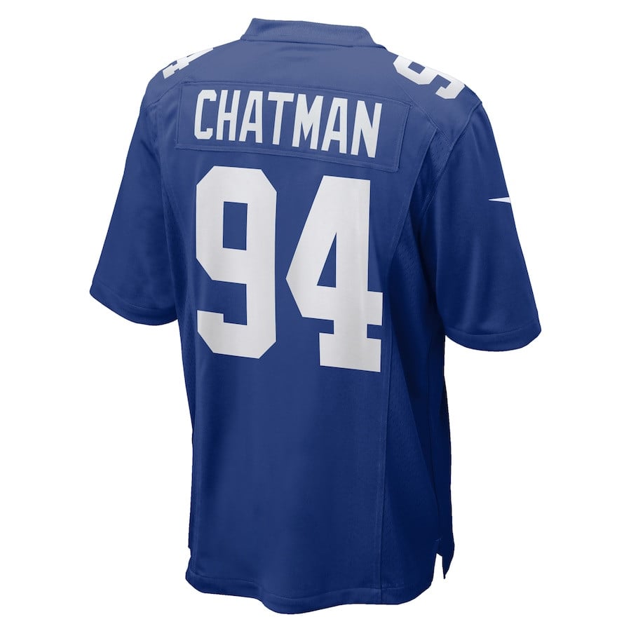 Elijah Chatman 94 New York Giants Team Game Royal NFL Jersey Men's