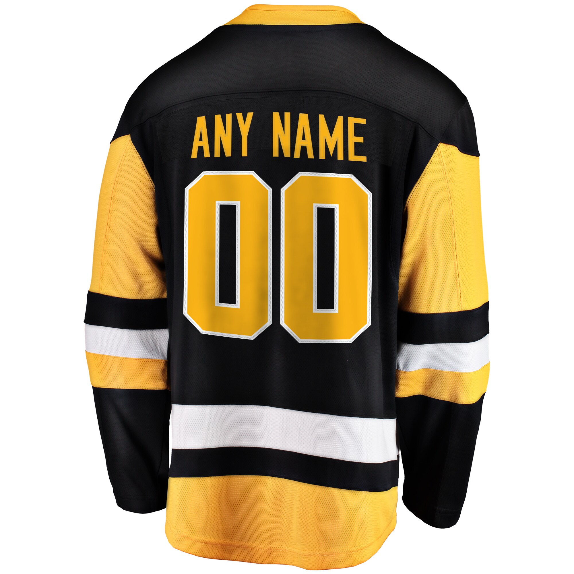 Pittsburgh Penguins Black Home Breakaway Custom NHL Jersey Men's