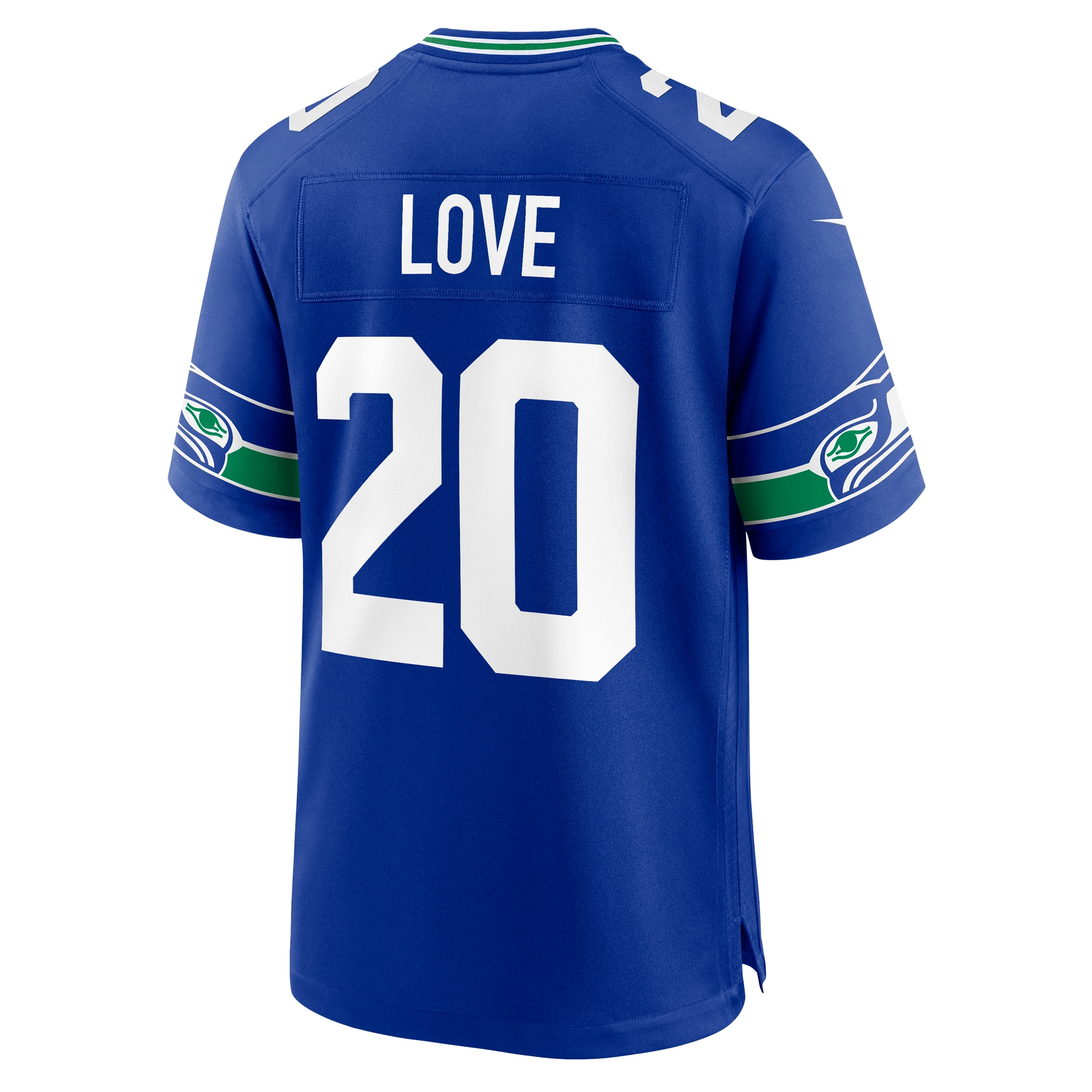 Seattle Seahawks Julian Love Royal Throwback Player Game NFL Jersey Men's