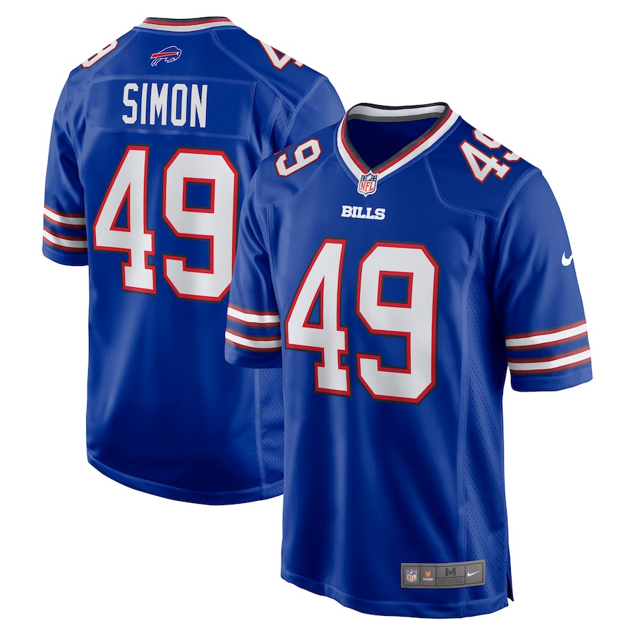 Shayne Simon 49 Buffalo Bills Game Royal NFL Jersey Men's