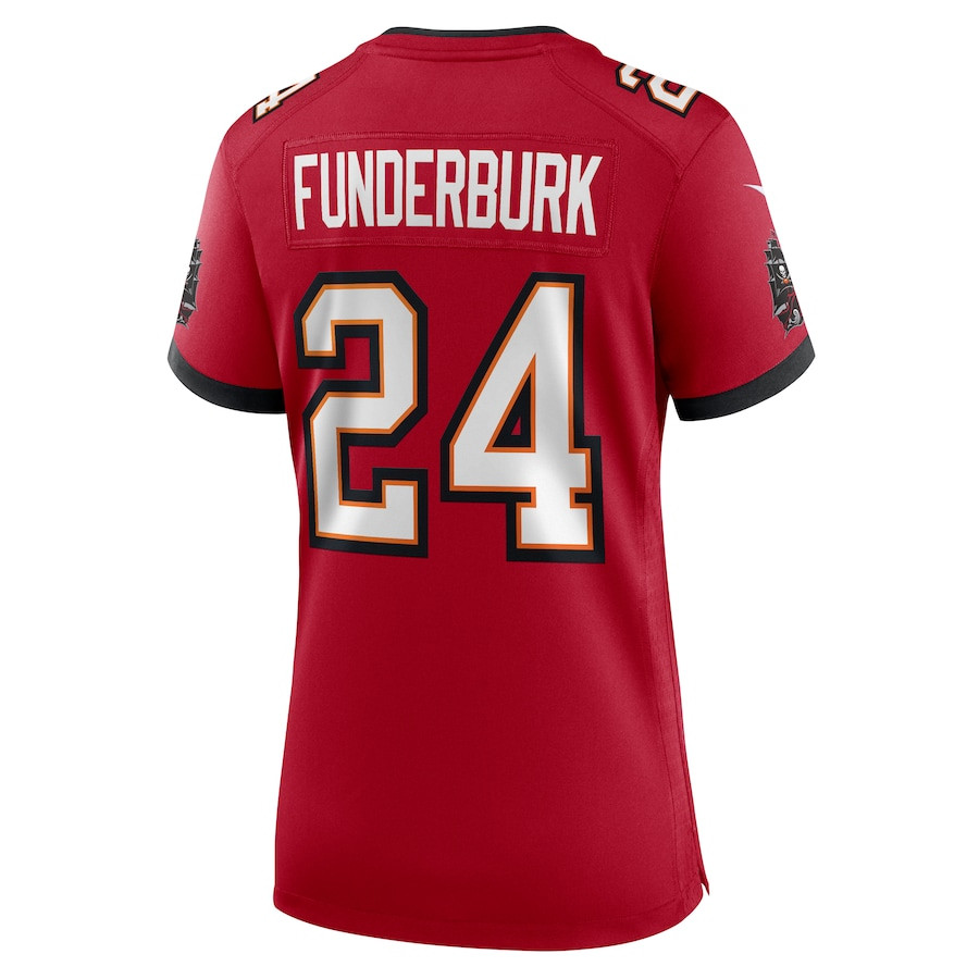 Tyrek Funderburk 24 Tampa Bay Buccaneers Game Red NFL Jersey Women's