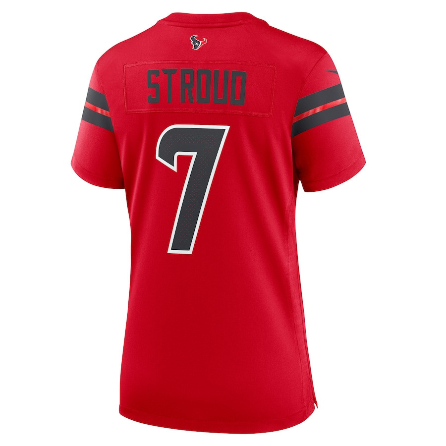 Stroud 7 Houston Texans Alternate Game Red NFL Jersey Women's