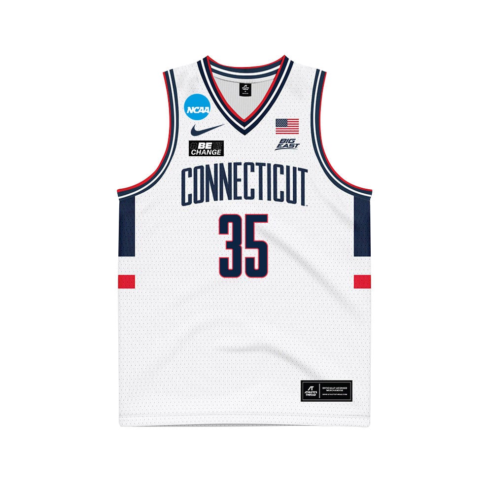 Samson Johnson 35 UConn Huskies 2024 White Unisex NCAA Jersey Unisex