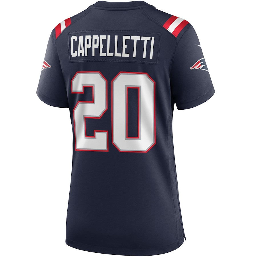 Gino Cappelletti 20 New England Patriots Game Retired Navy NFL Jersey Women's