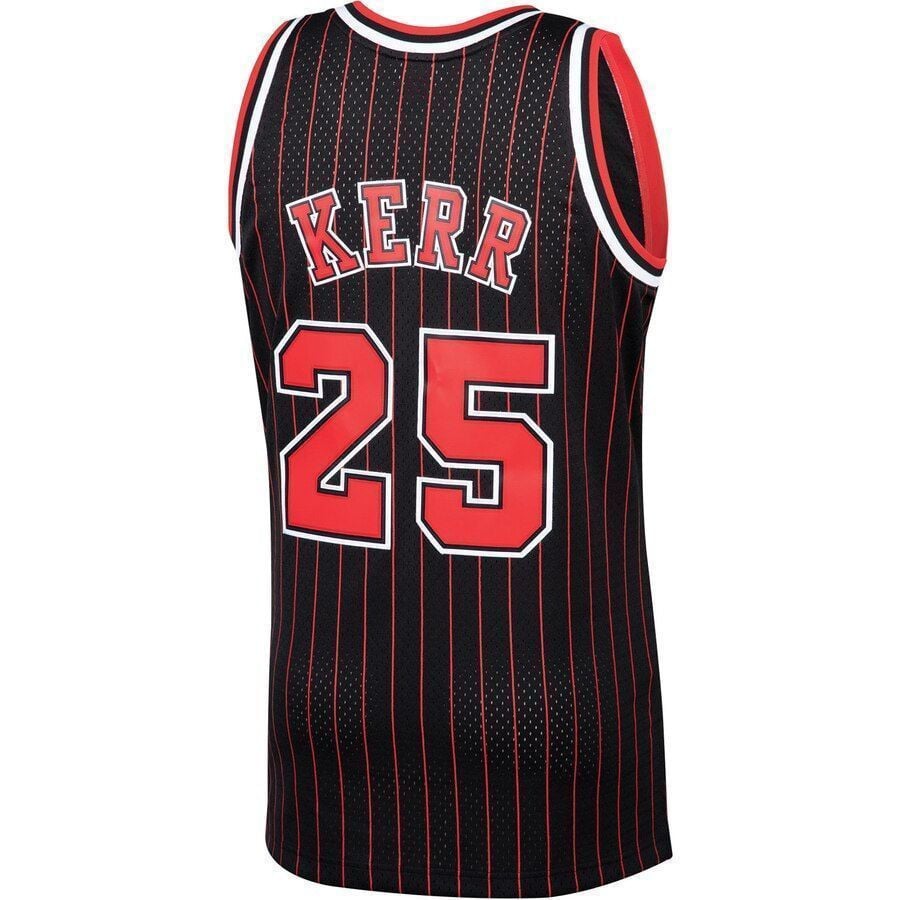 Steve Kerr Chicago Bulls Mitchell Ness 1995-96 Hardwood Classics Swingman Player Black NBA Jersey Men's