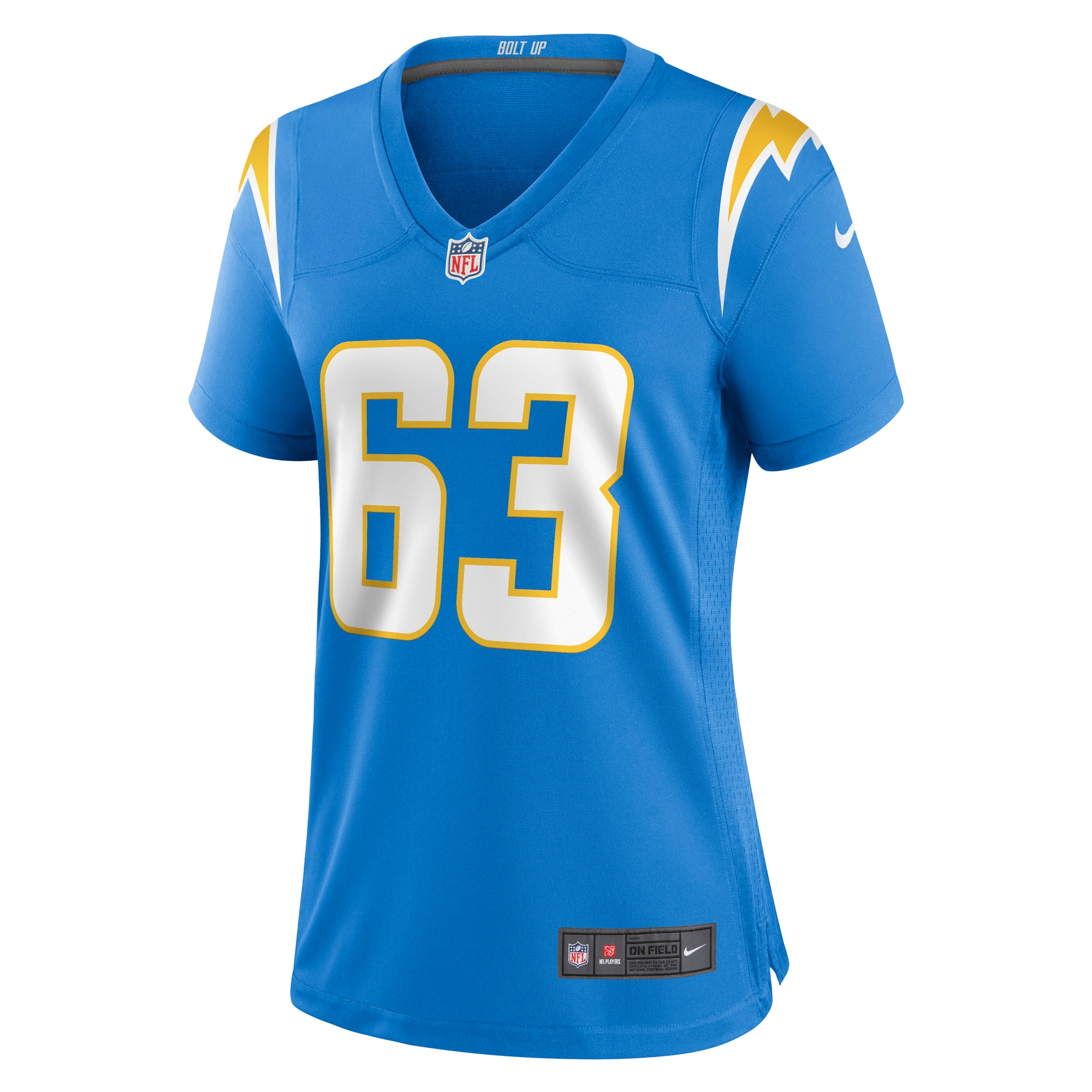 Los Angeles Chargers Corey Linsley Powder Blue Game Player NFL Jersey Women's