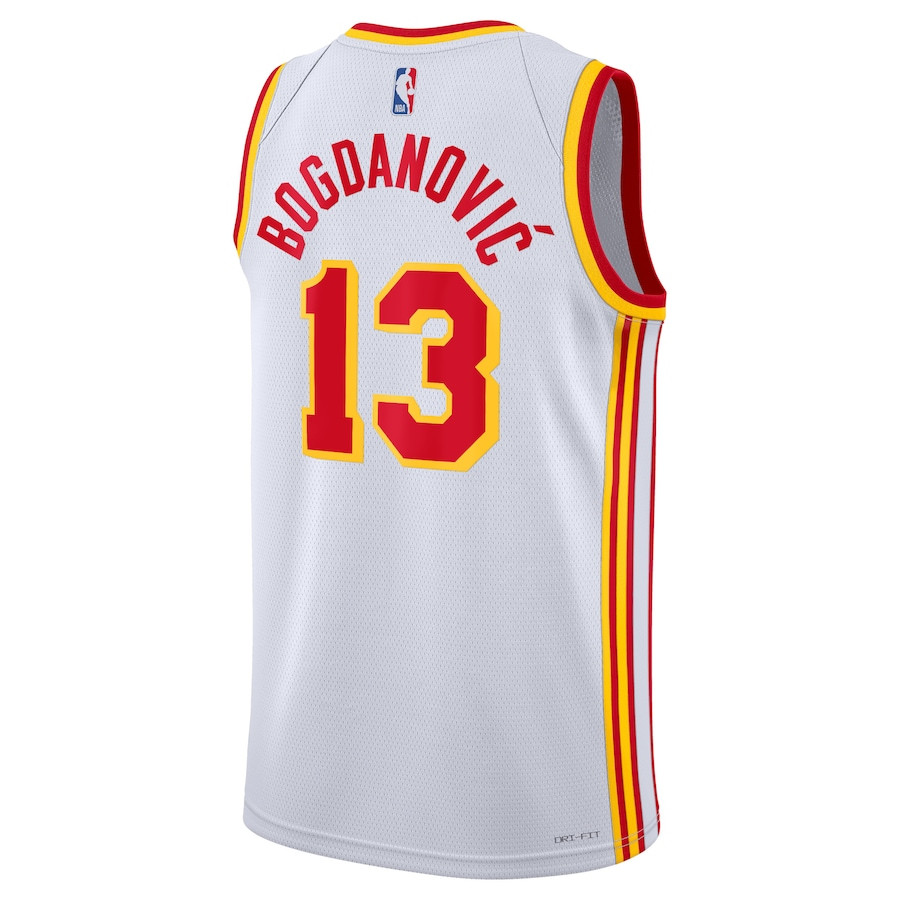 Bogdan Bogdanovic 13 Atlanta Hawks Unisex Swingman Association Editio White NBA Jersey Unisex
