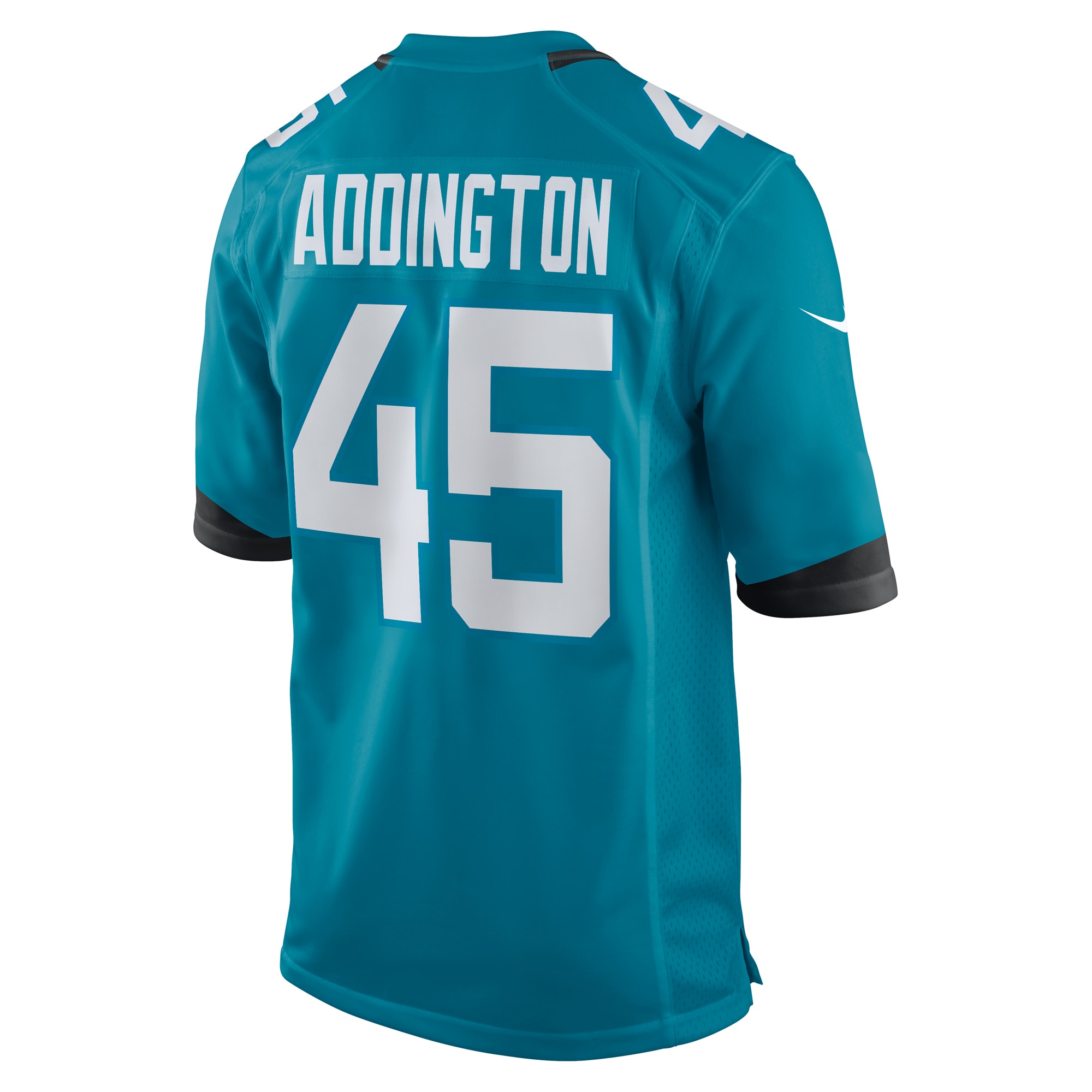 Jacksonville Jaguars Tucker Addington Teal Team Game NFL Jersey Men's