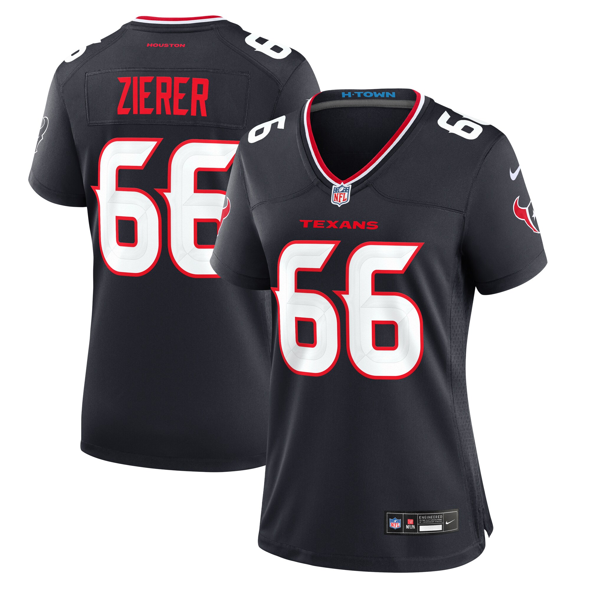 Houston Texans Kilian Zierer Navy Team Game NFL Jersey Women's