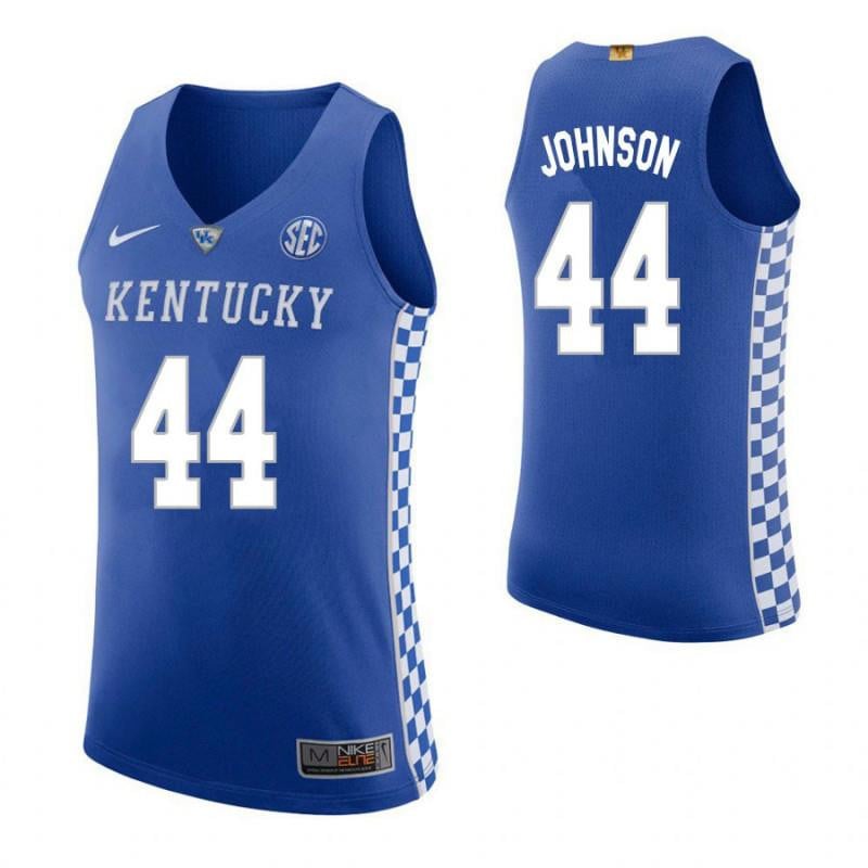 44 Dakari Johnson Home Blue Elite Kentucky Wildcats NCAA Jersey Men's