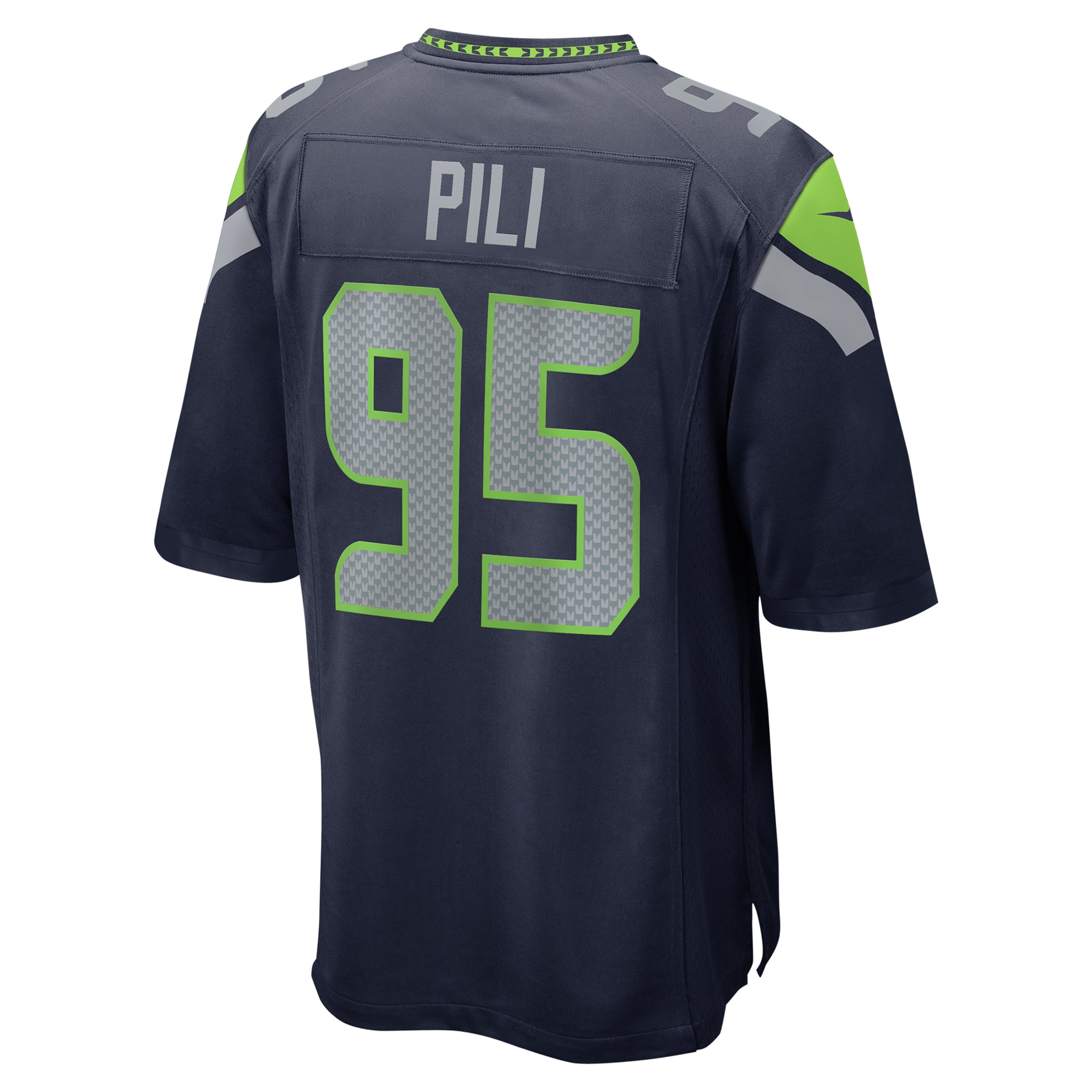 Seattle Seahawks Brandon Pili College Navy Team Game NFL Jersey Men's