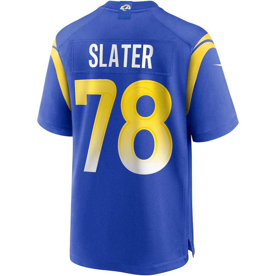 Jackie Slater 78 Los Angeles Rams Game Retired Royal NFL Jersey Men's