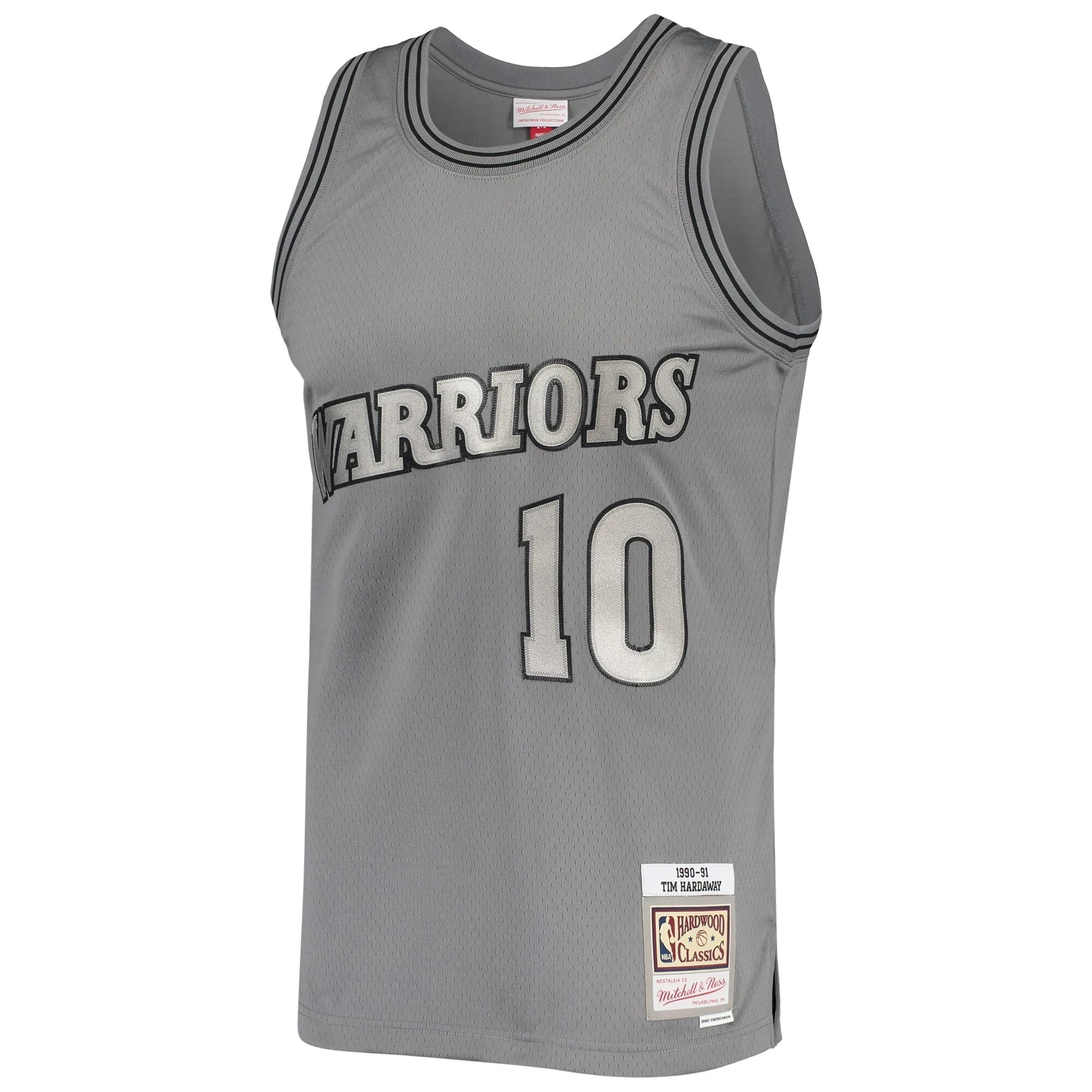 Tim Hardaway Golden State Warriors Mitchell Ness Hardwood Classics Retired Player 1990/91 Metal Works Swingman ??Charcoal NBA Jersey Men's