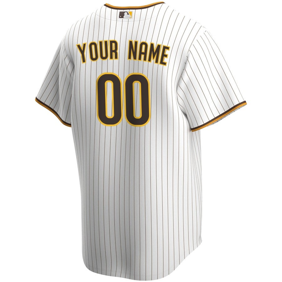 San Diego Padres Home Custom White MLB Jersey Men's