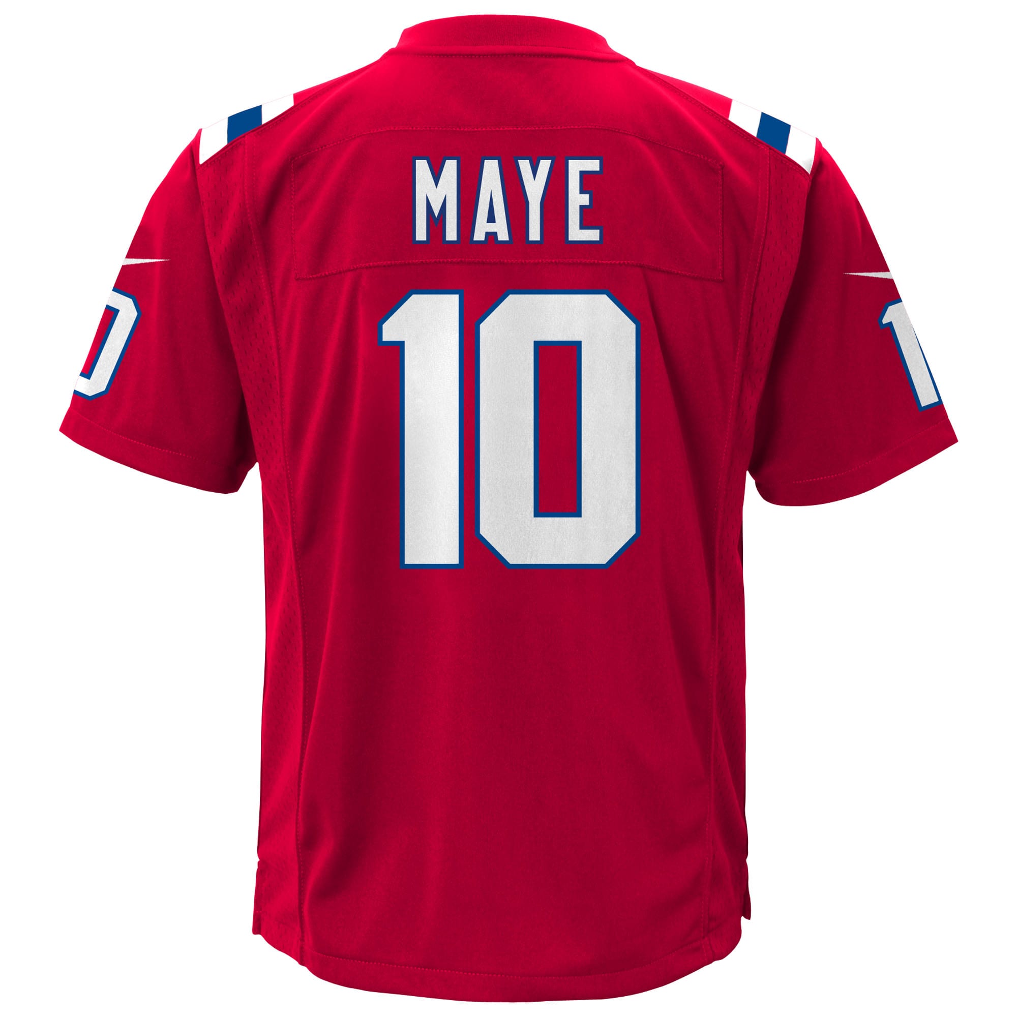 New England Patriots Drake Maye Red Alternate Game NFL Jersey Youth