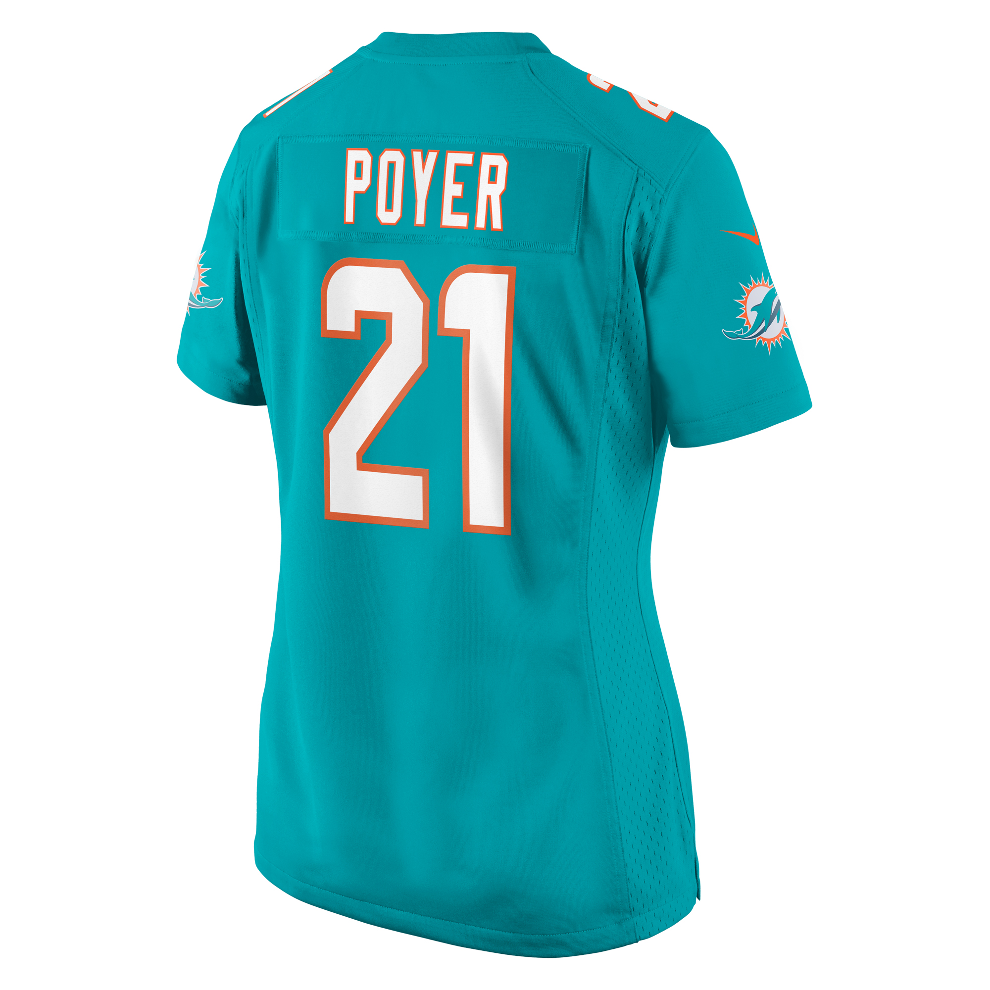 Miami Dolphins Poyer Aqua Game NFL Jersey Women's