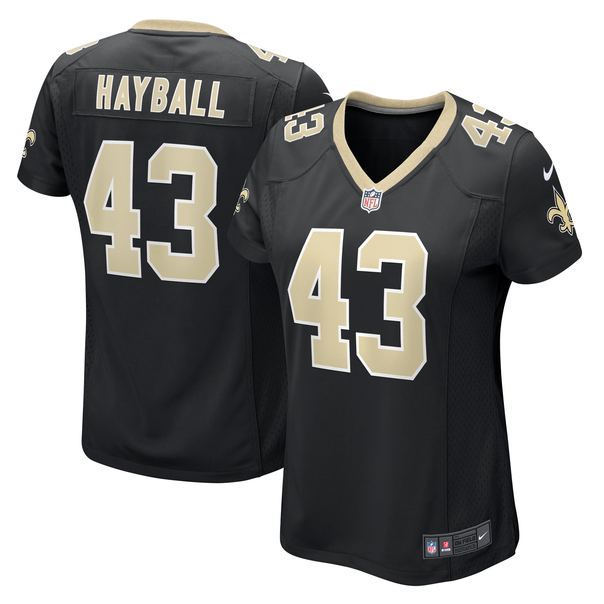 New Orleans Saints Matthew Hayball Black Game NFL Jersey Women's
