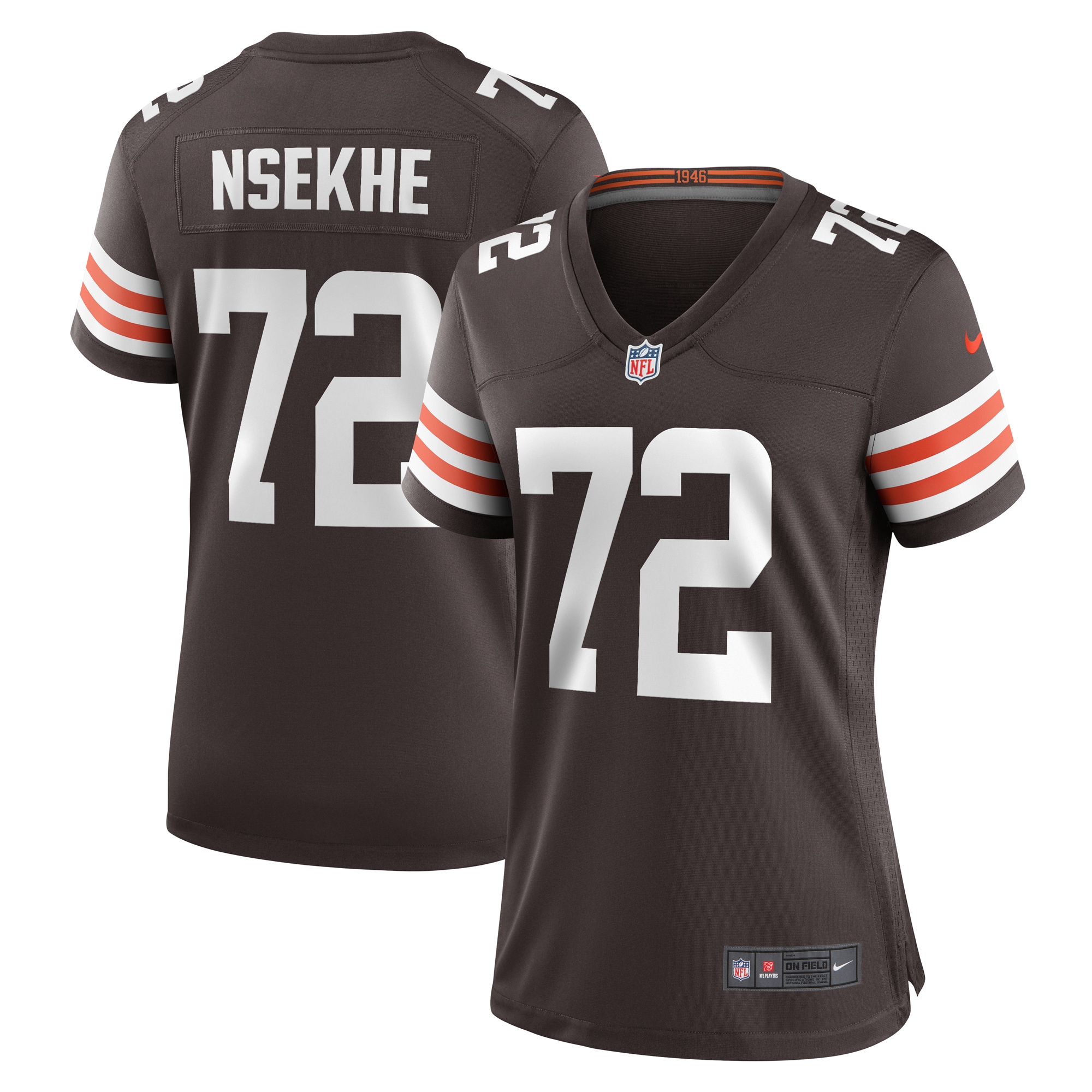 Cleveland Browns Ty Nsekhe Brown Game NFL Jersey Women's