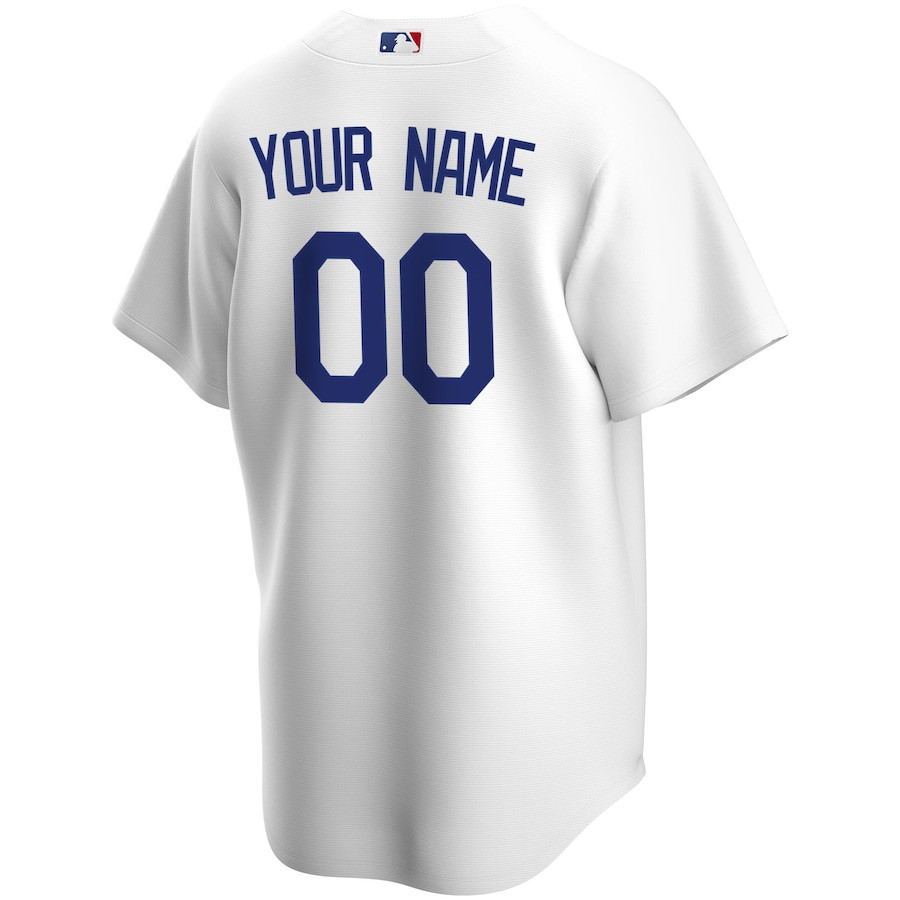 Los Angeles Dodgers Home Custom White MLB Jersey Men's